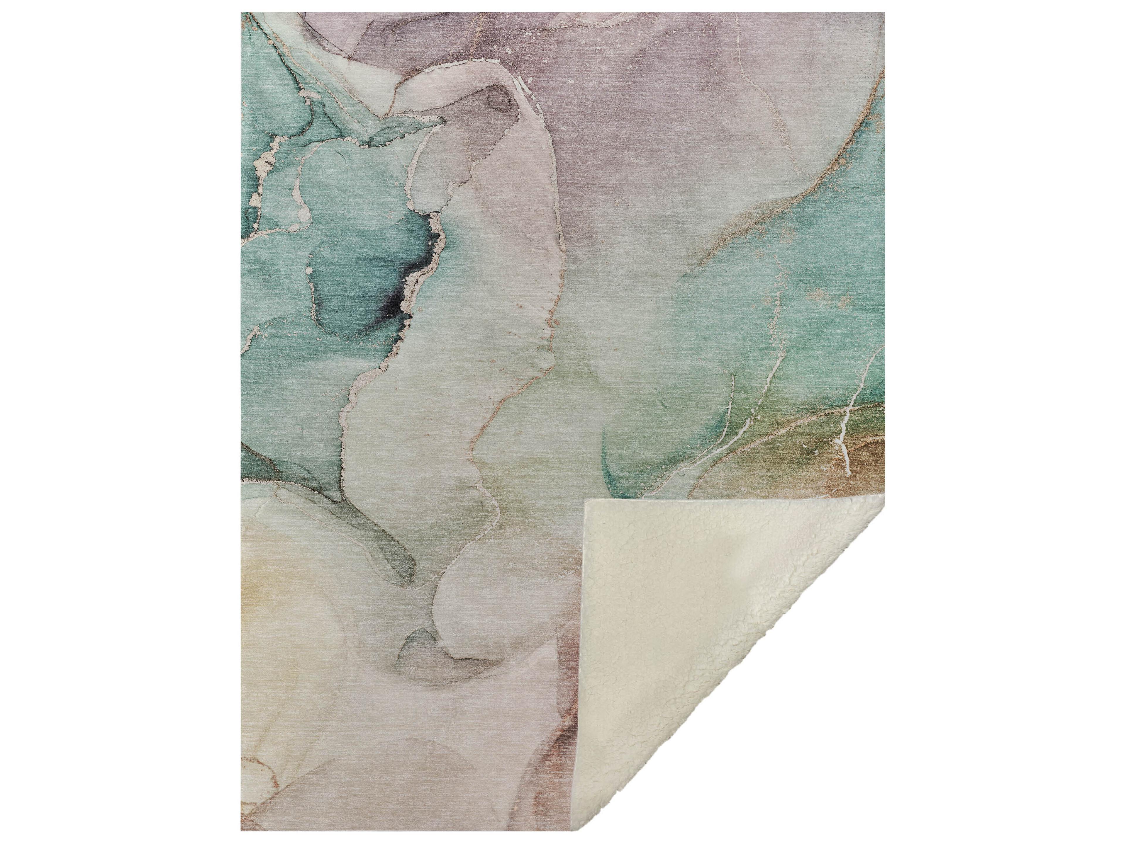 Dalyn Sherpa Teal Polyester Throw