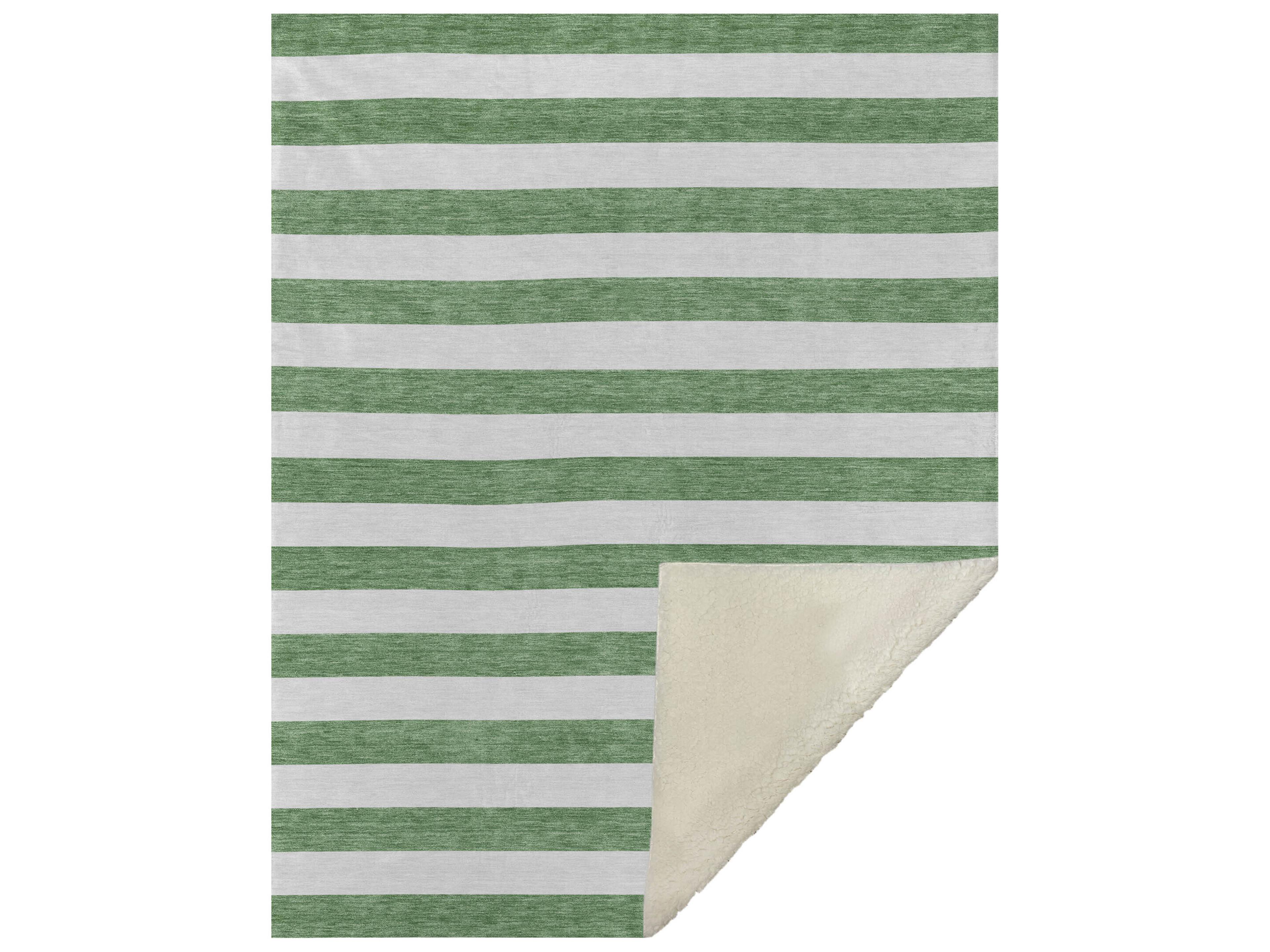 Dalyn Sherpa Green Polyester Throw