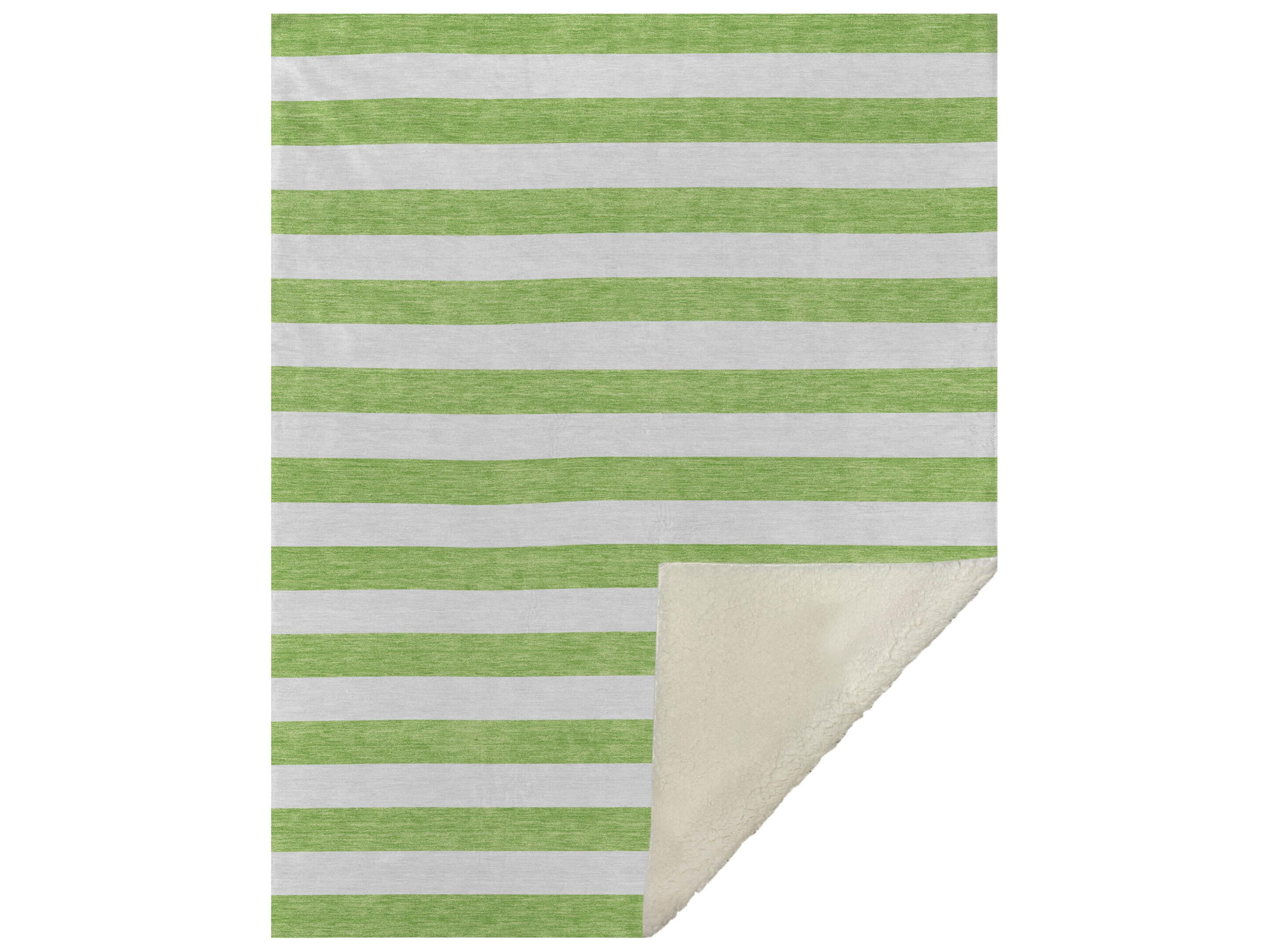 Dalyn Sherpa Green Polyester Throw