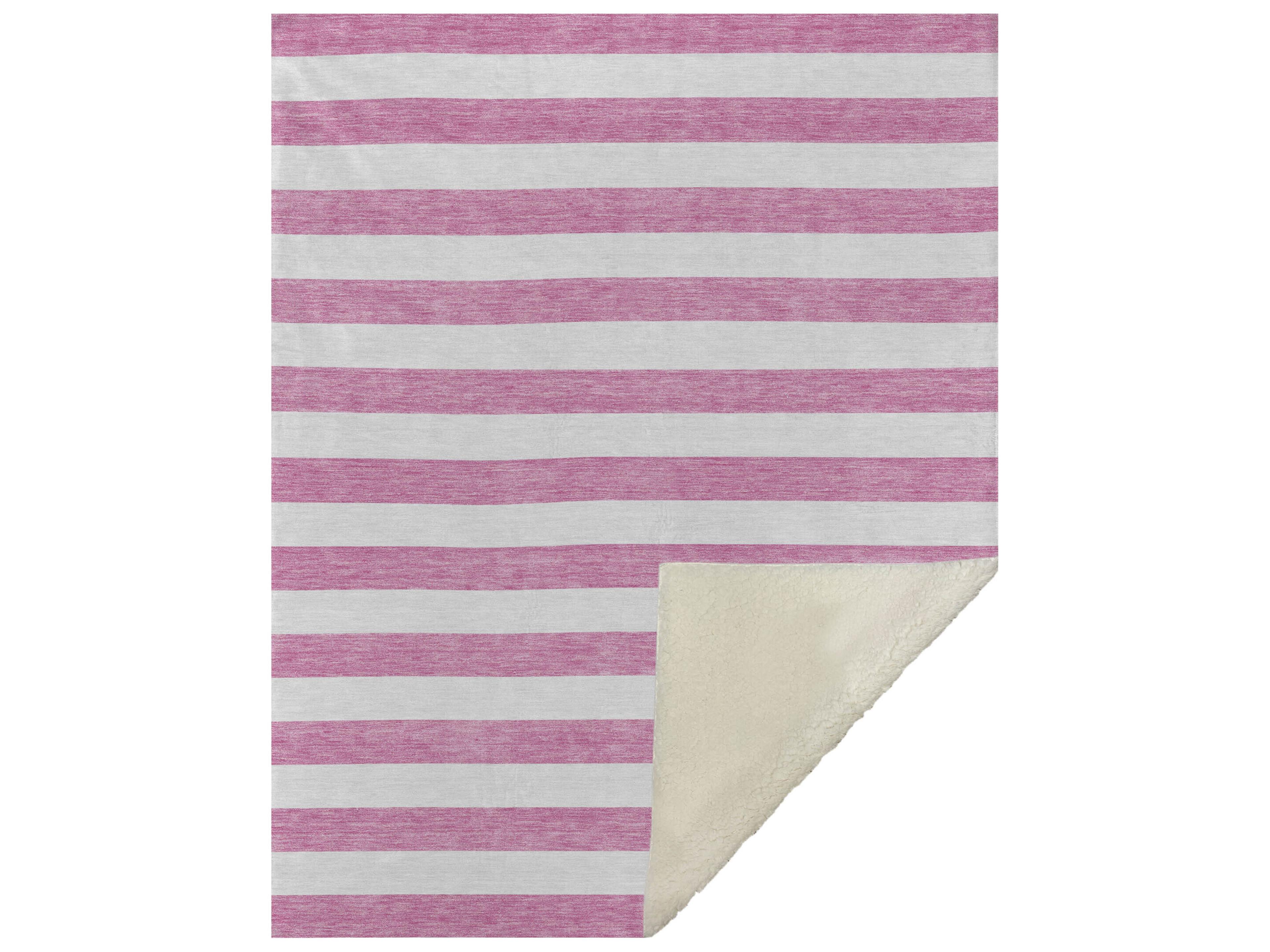 Dalyn Sherpa Pink Polyester Throw