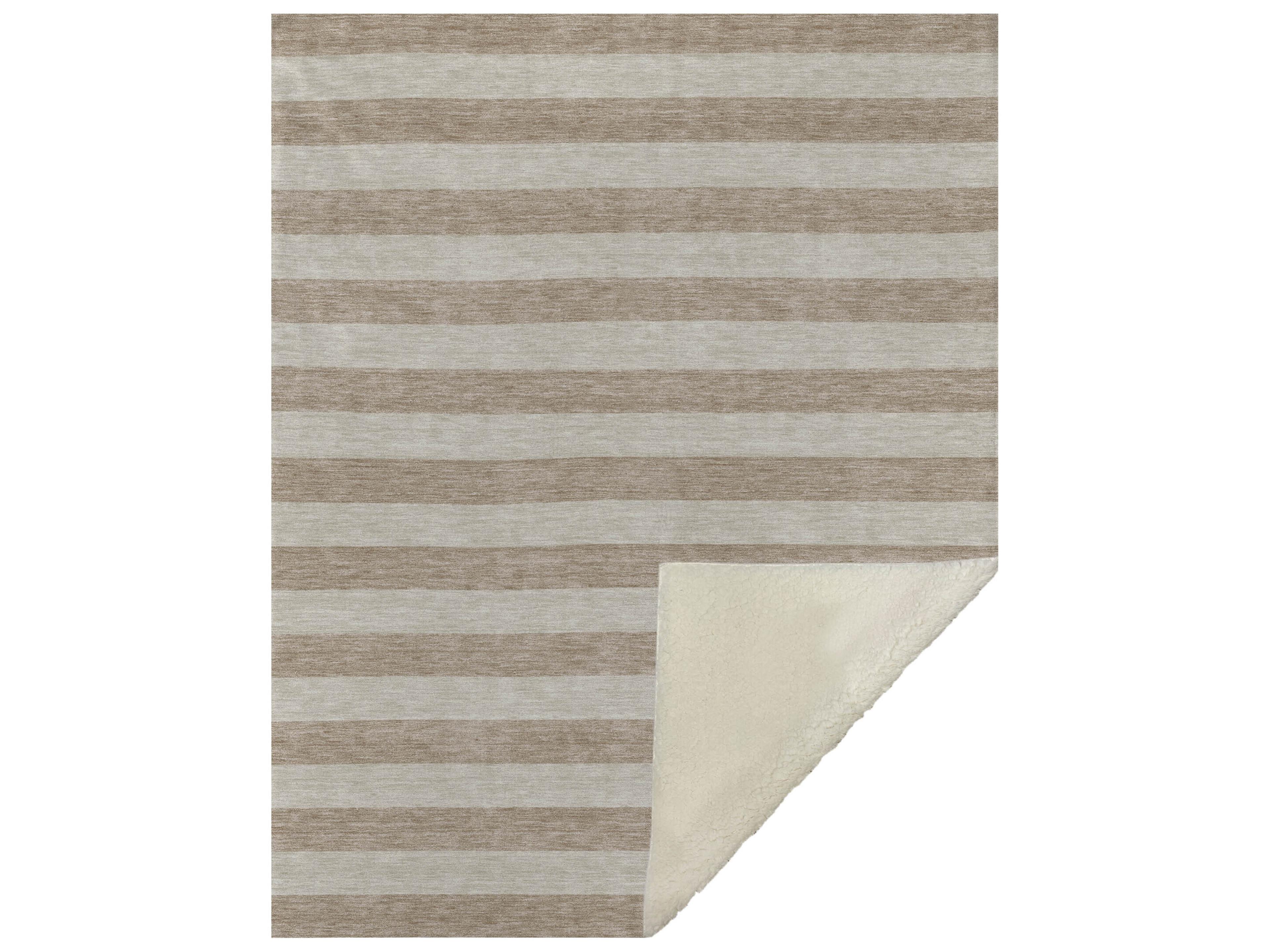 Dalyn Sherpa Brown Polyester Throw