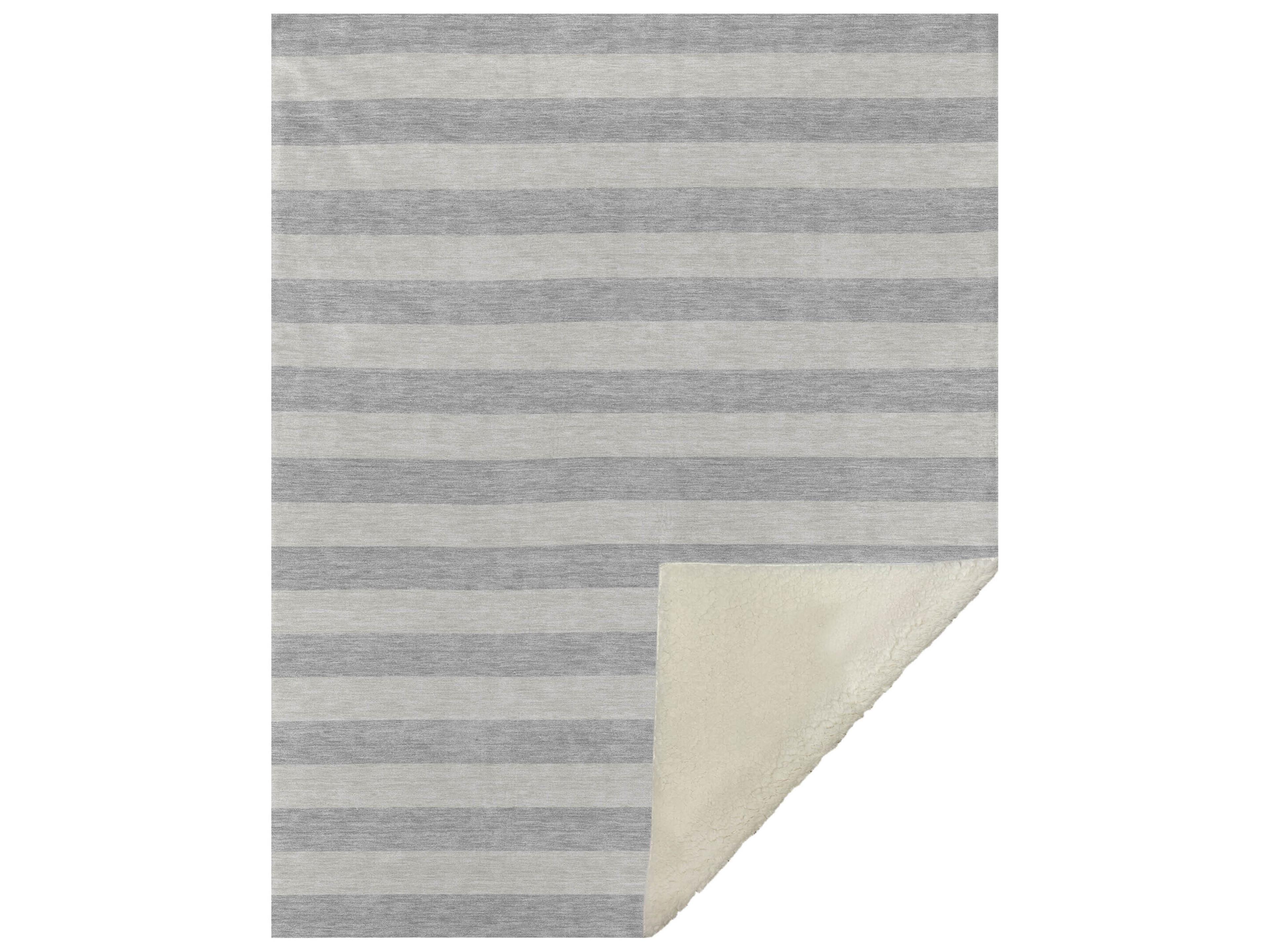 Dalyn Sherpa Gray Polyester Throw