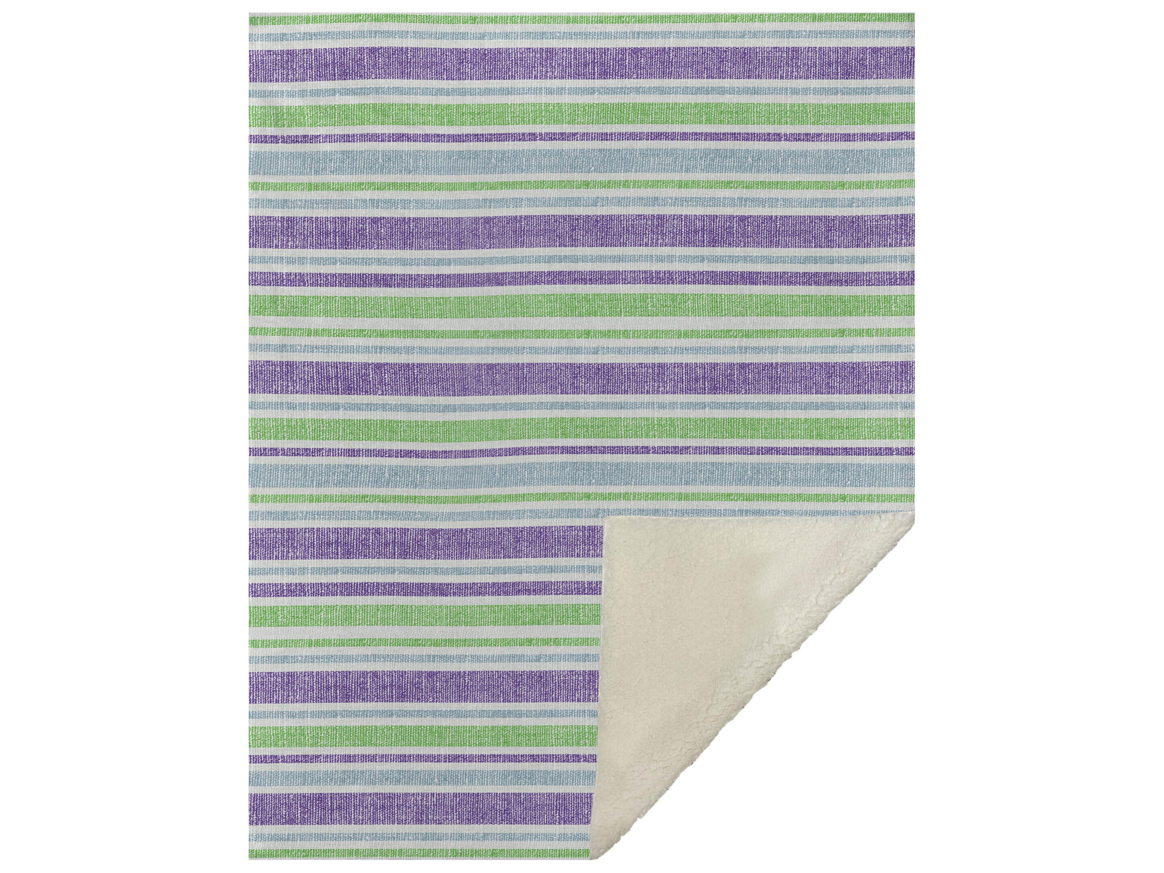 Dalyn Sherpa Green Polyester Throw