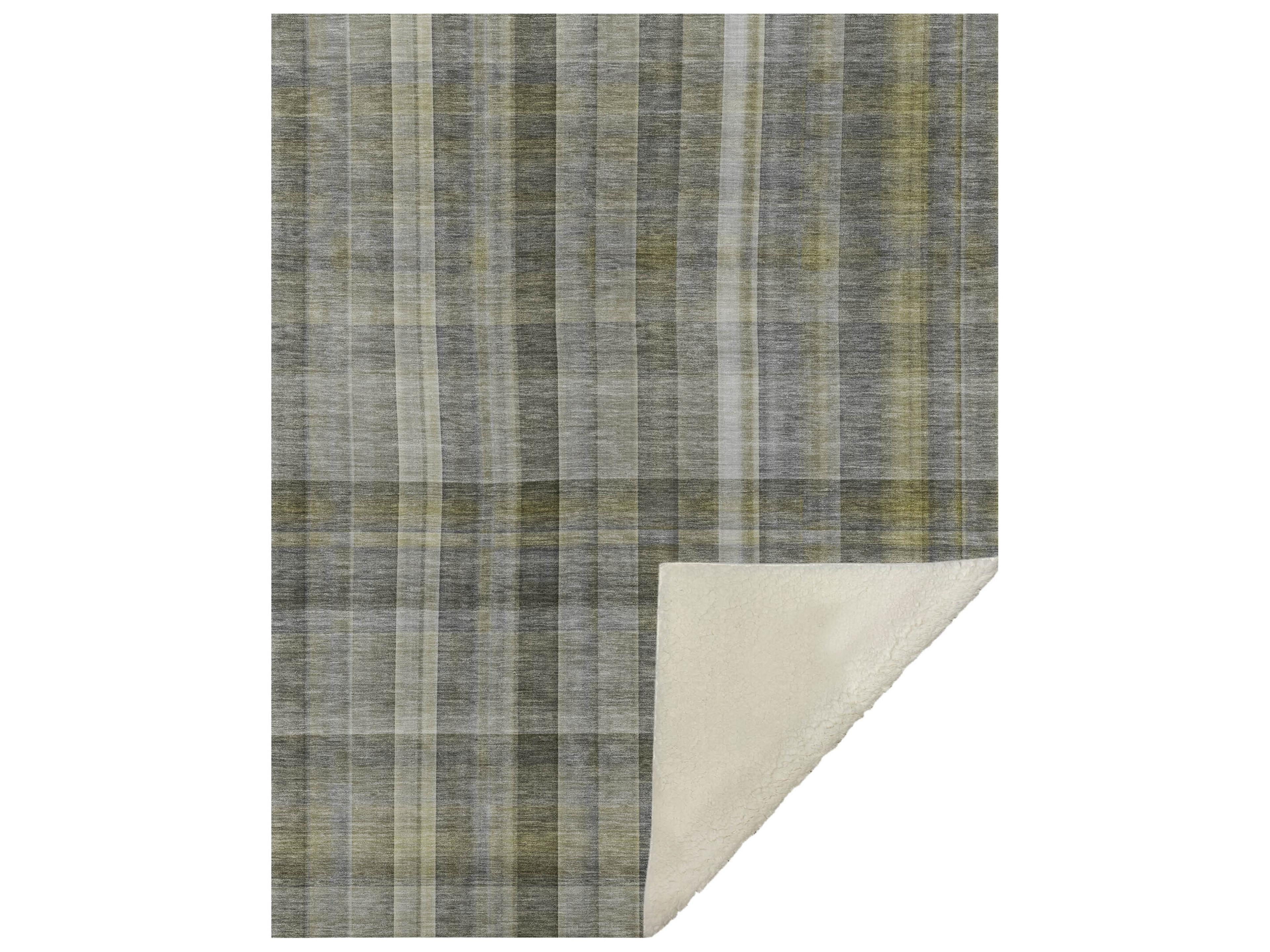 Dalyn Sherpa Gray Polyester Throw