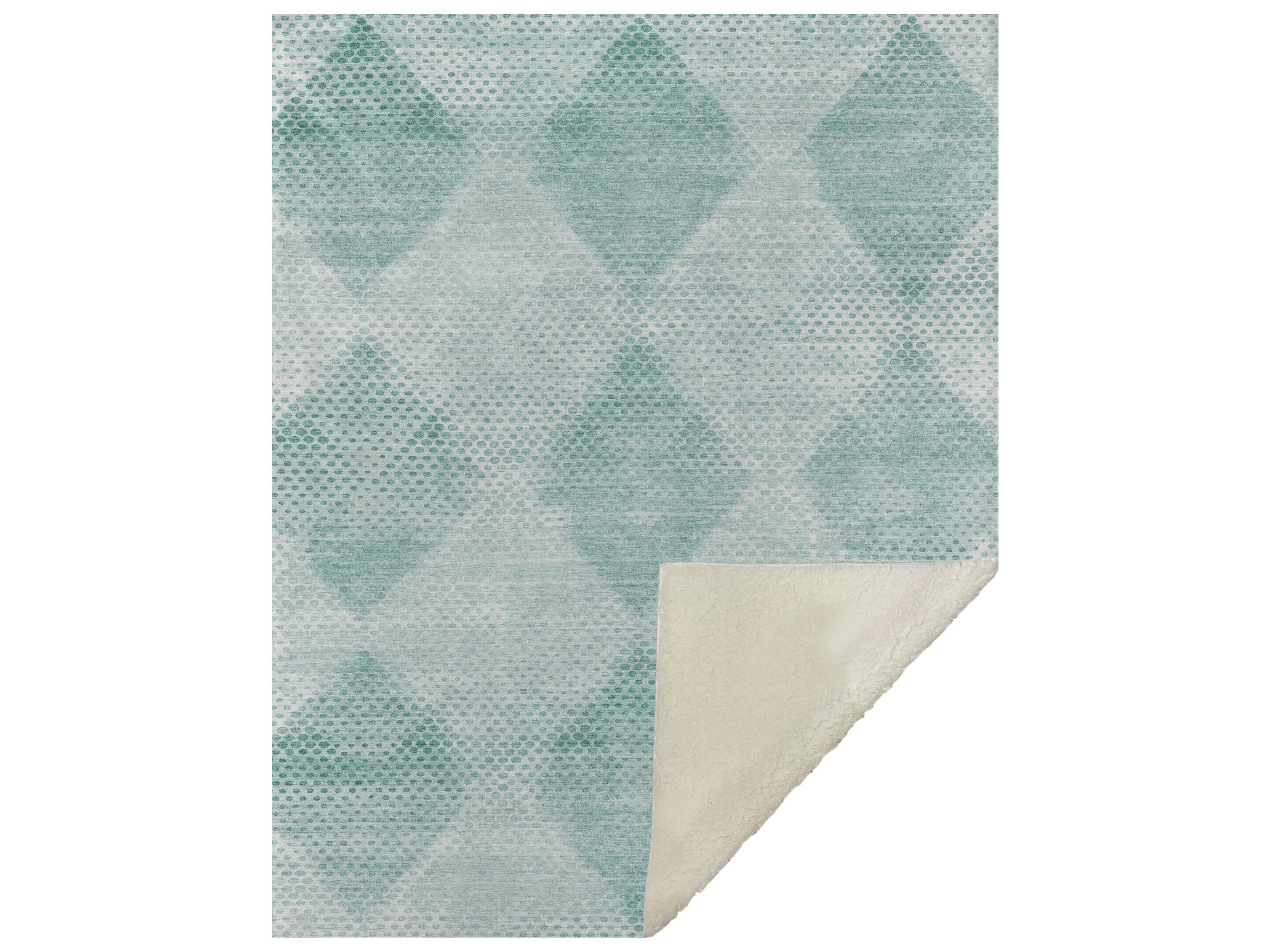 Dalyn Sherpa Teal Polyester Throw
