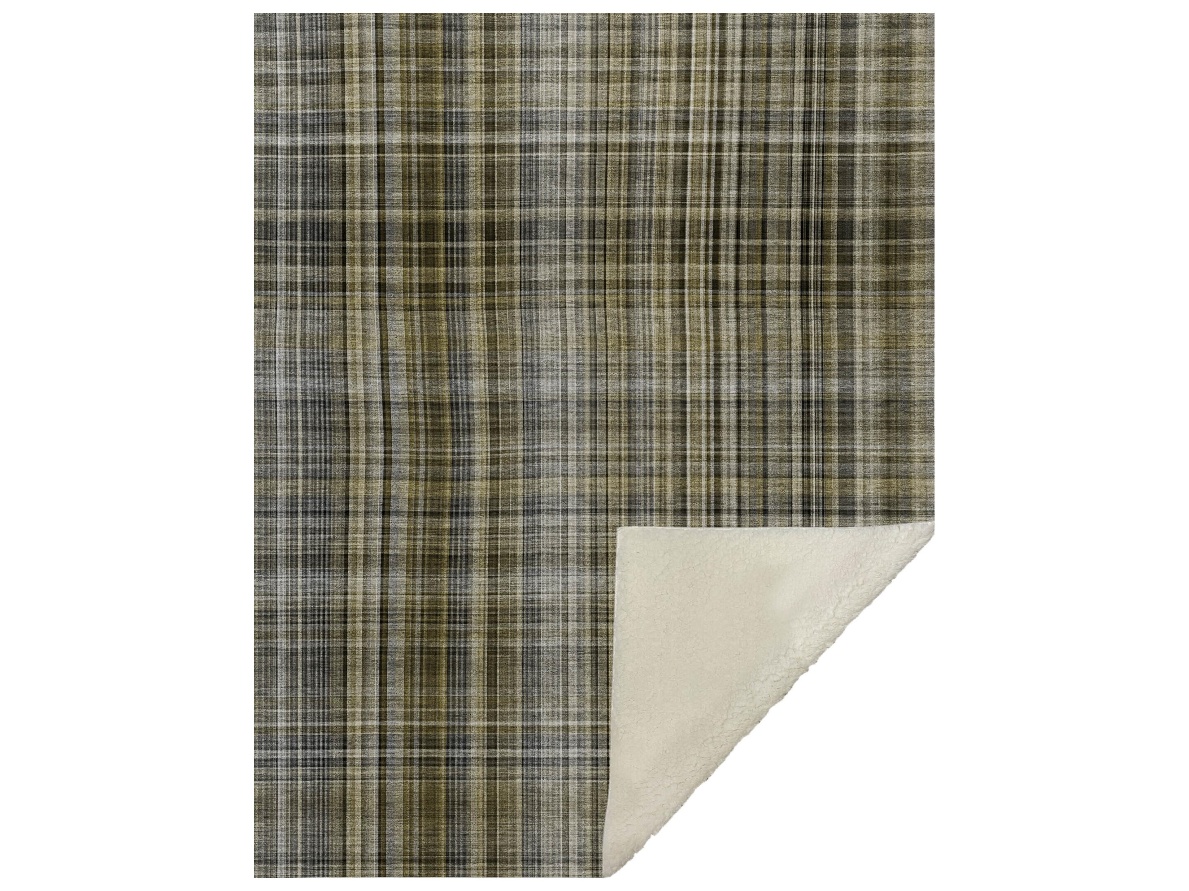 Dalyn Sherpa Brown Polyester Throw