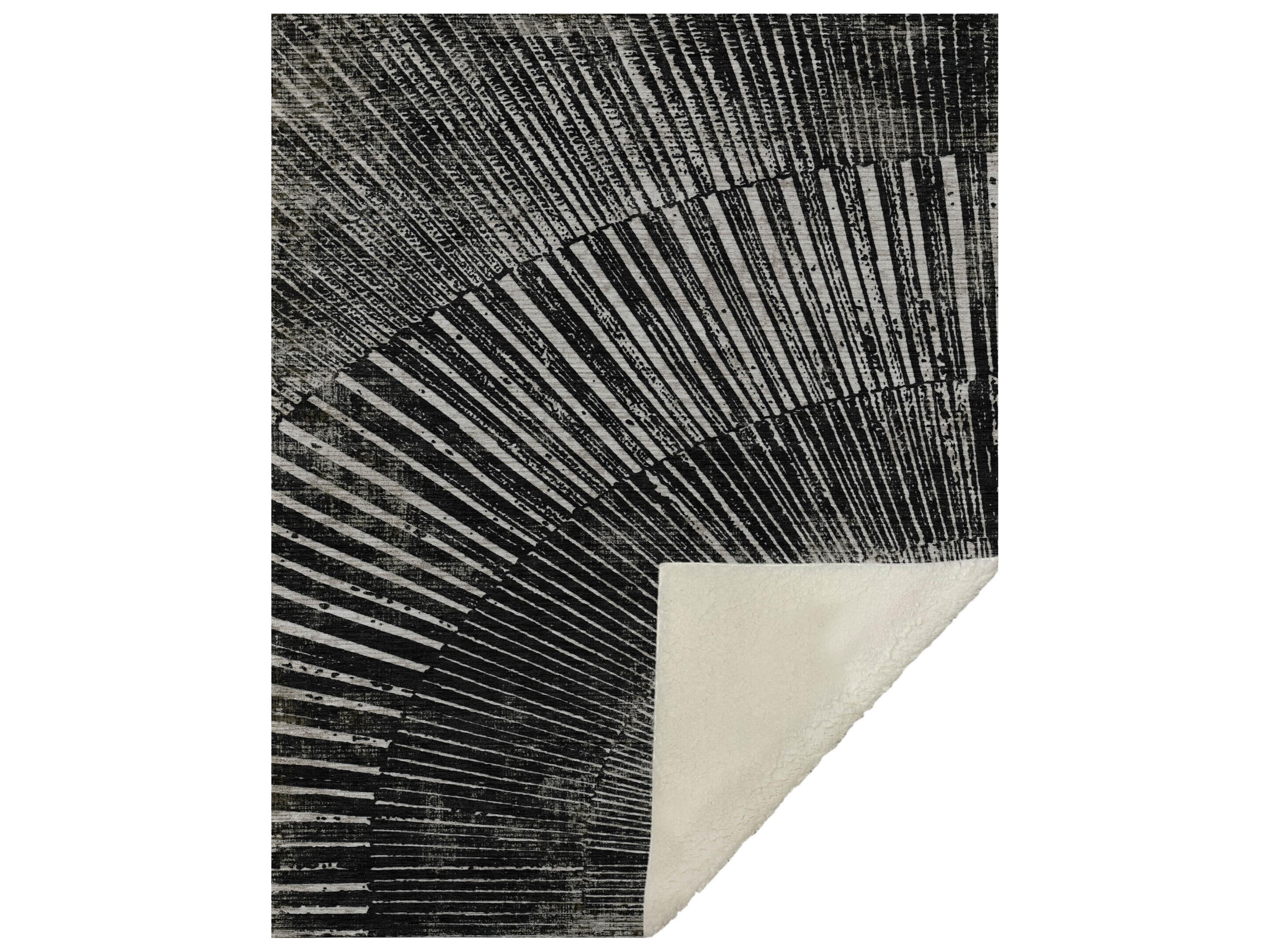 Dalyn Sherpa Black Polyester Throw