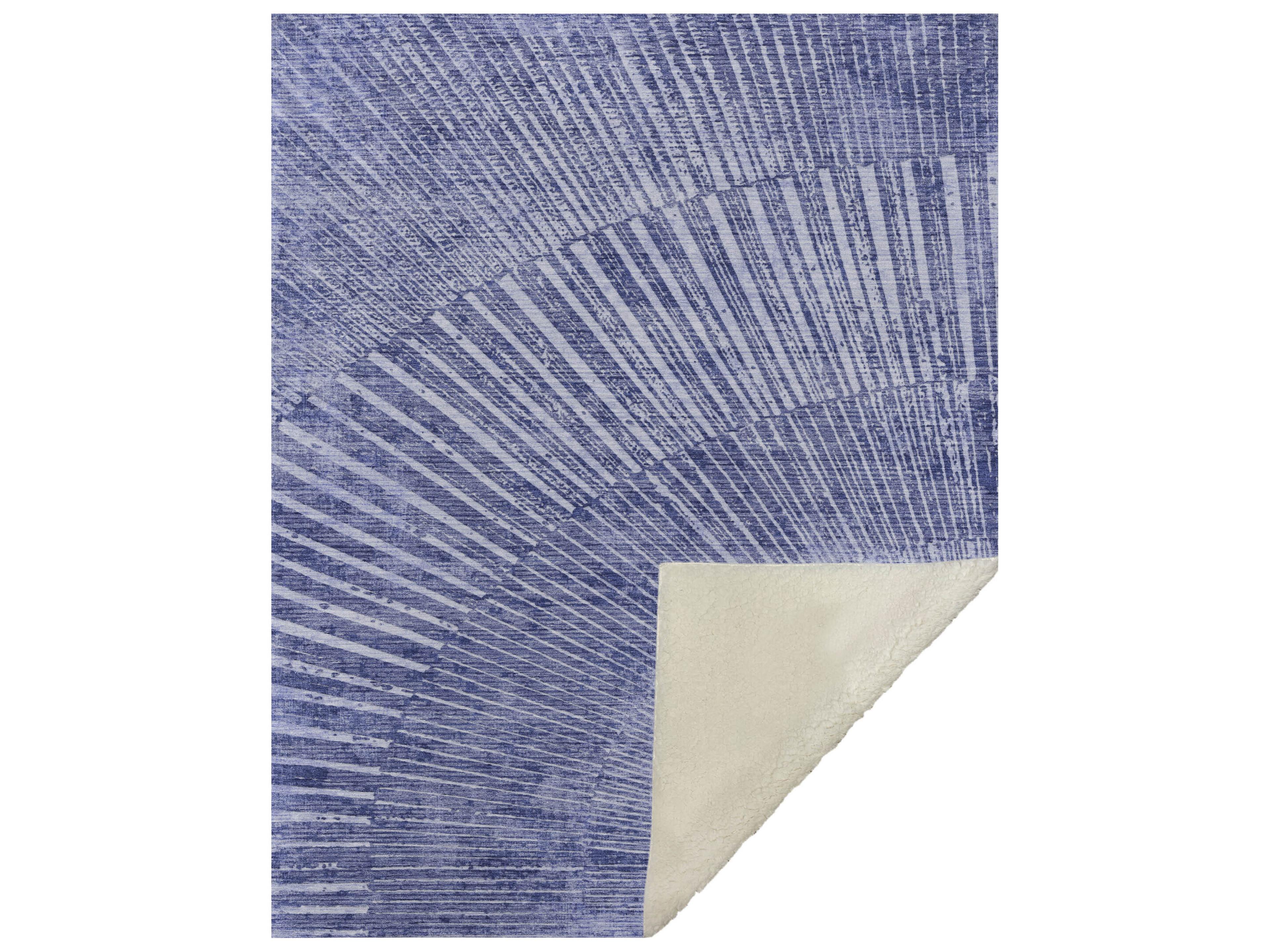 Dalyn Sherpa Blue Polyester Throw