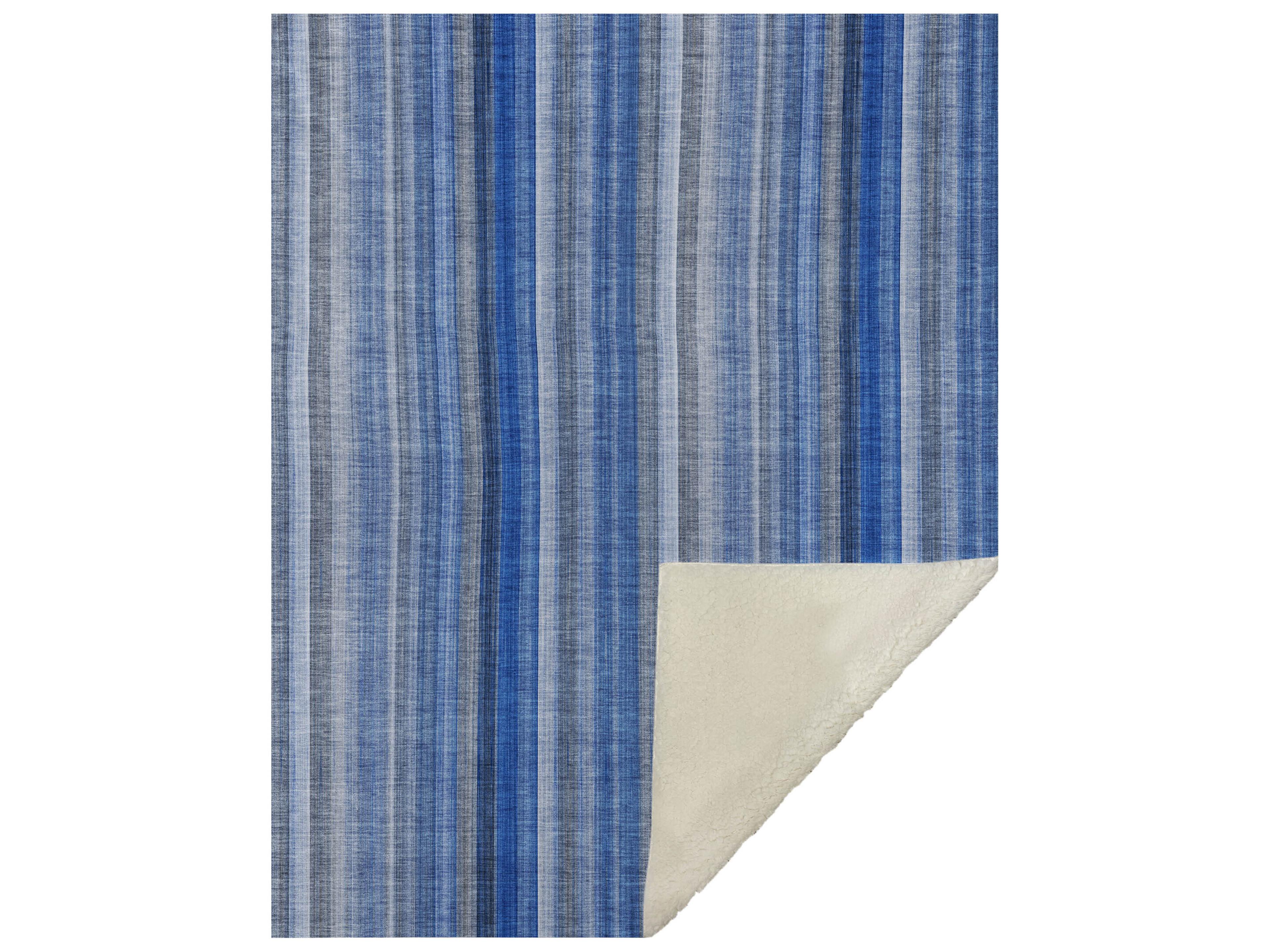 Dalyn Sherpa Blue Polyester Throw