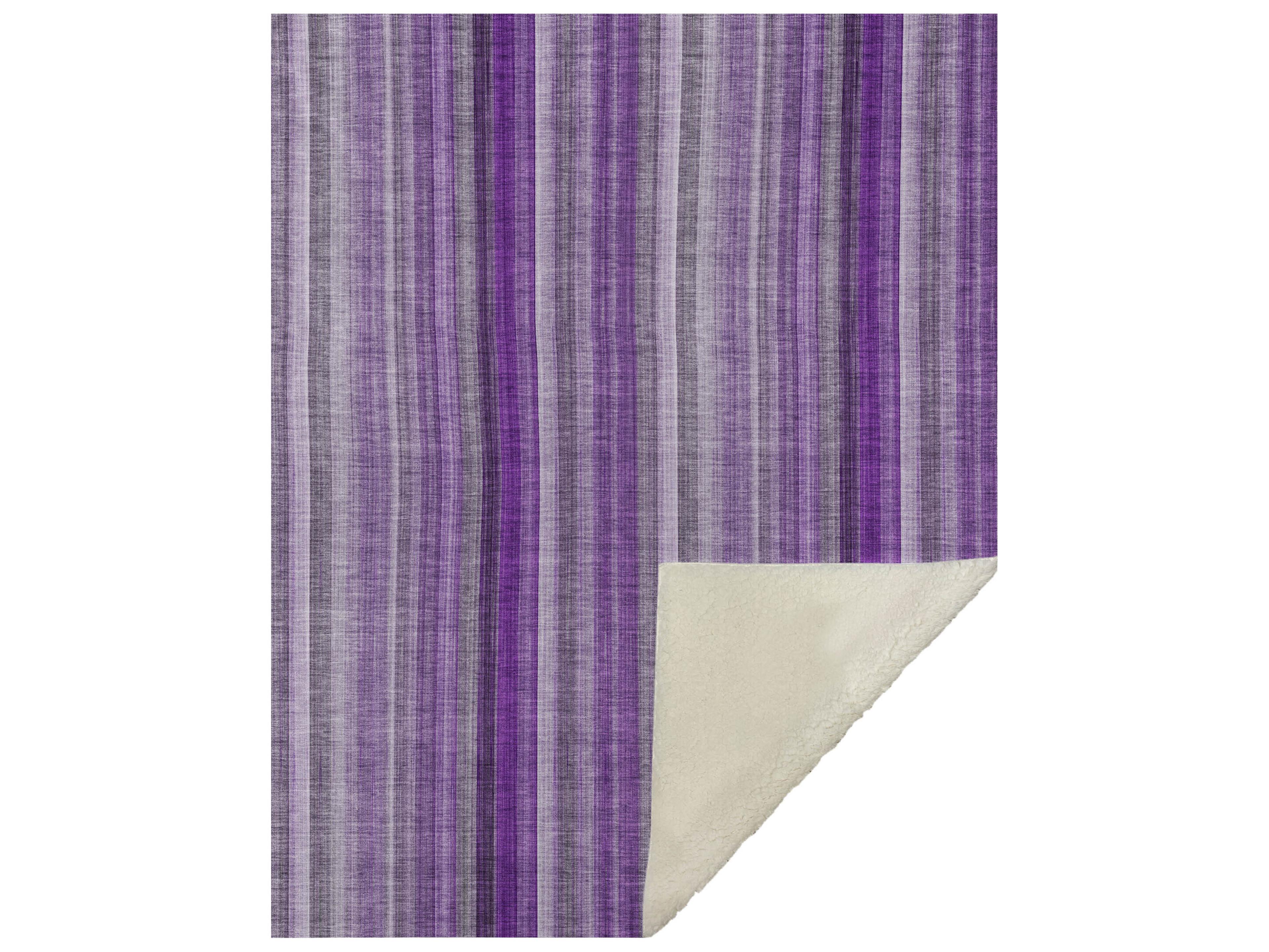 Dalyn Sherpa Purple Polyester Throw