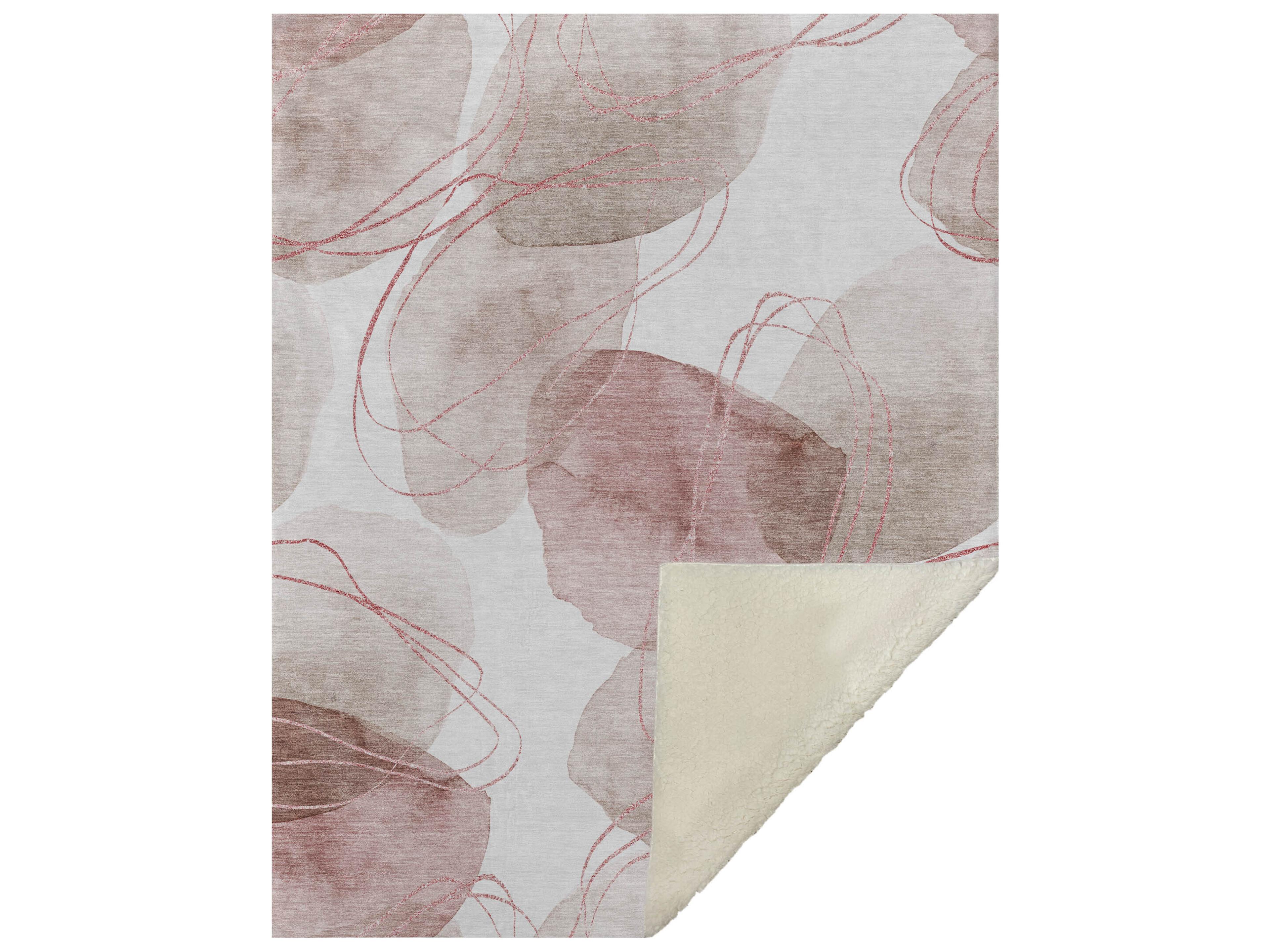 Dalyn Sherpa Red Polyester Throw