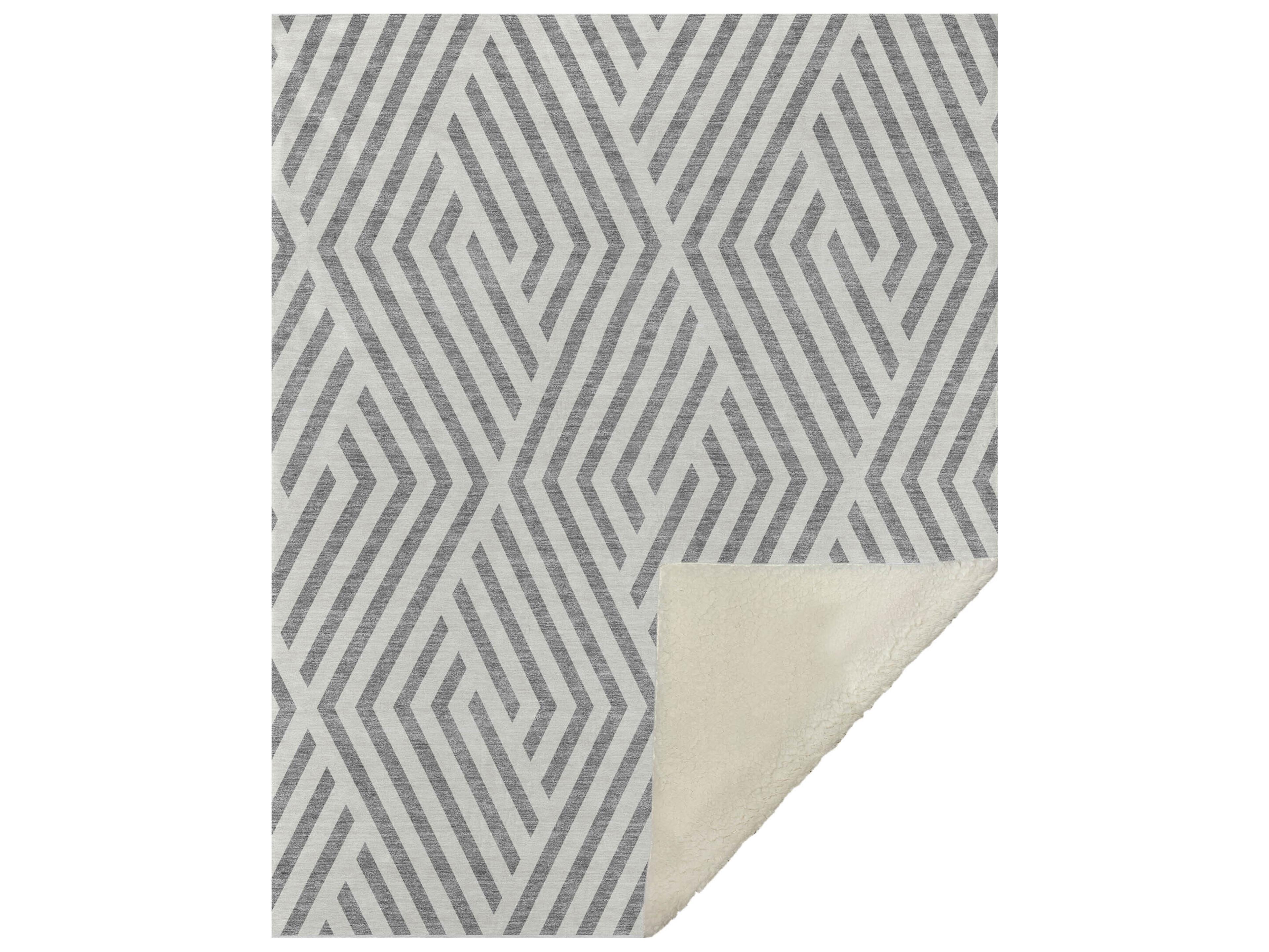 Dalyn Sherpa Gray Polyester Throw