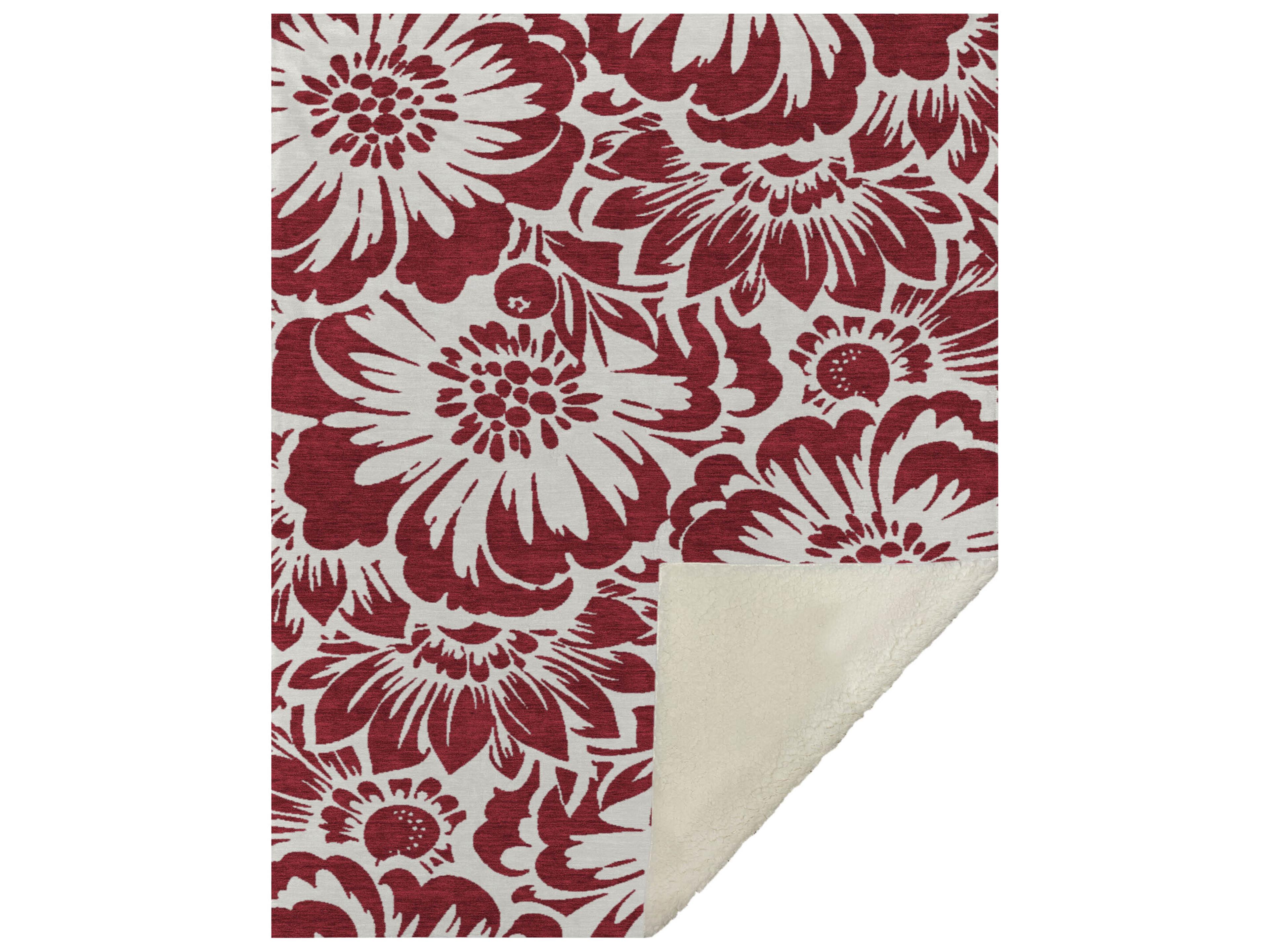 Dalyn Sherpa Red Polyester Throw