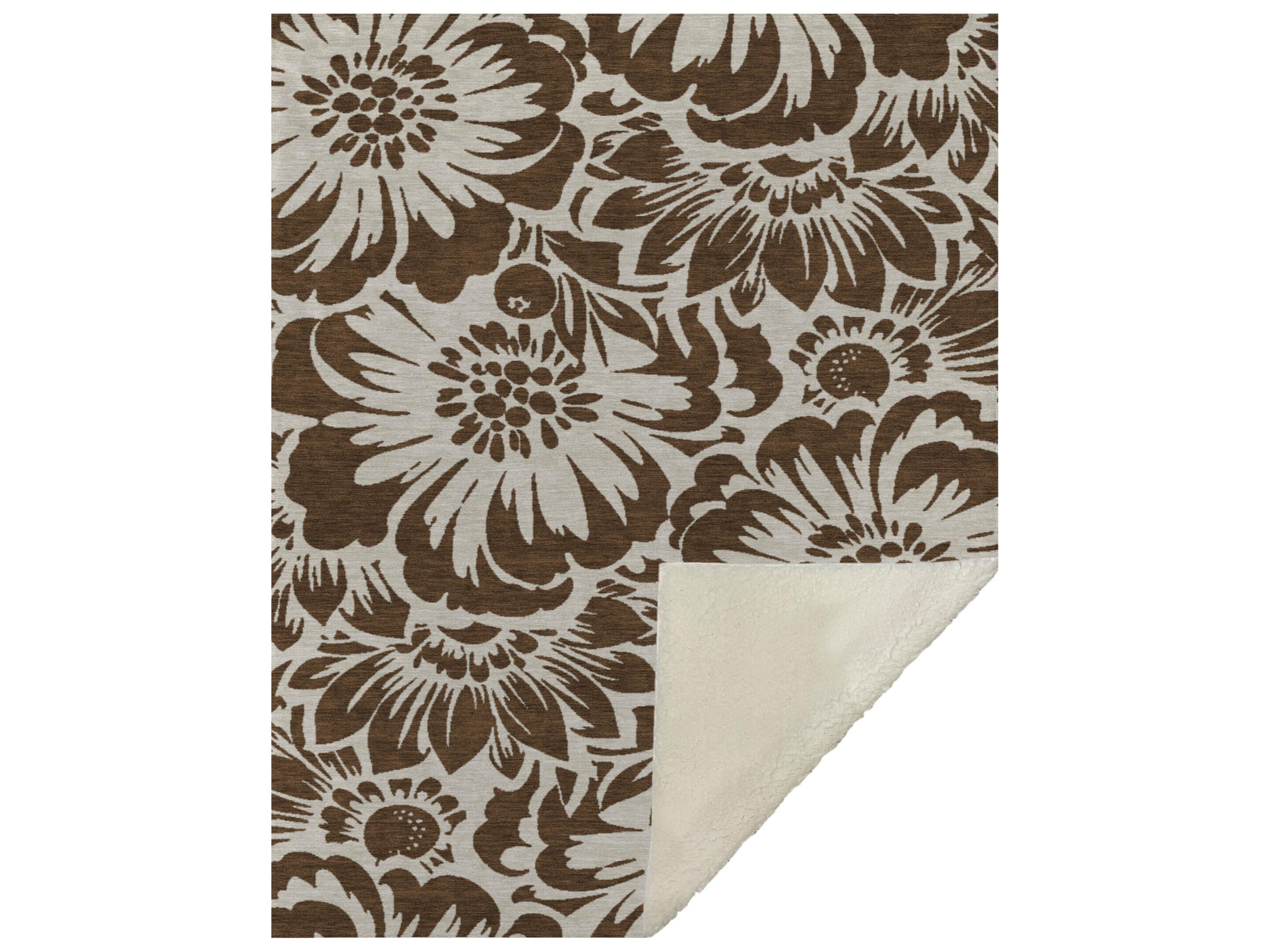 Dalyn Sherpa Brown Polyester Throw