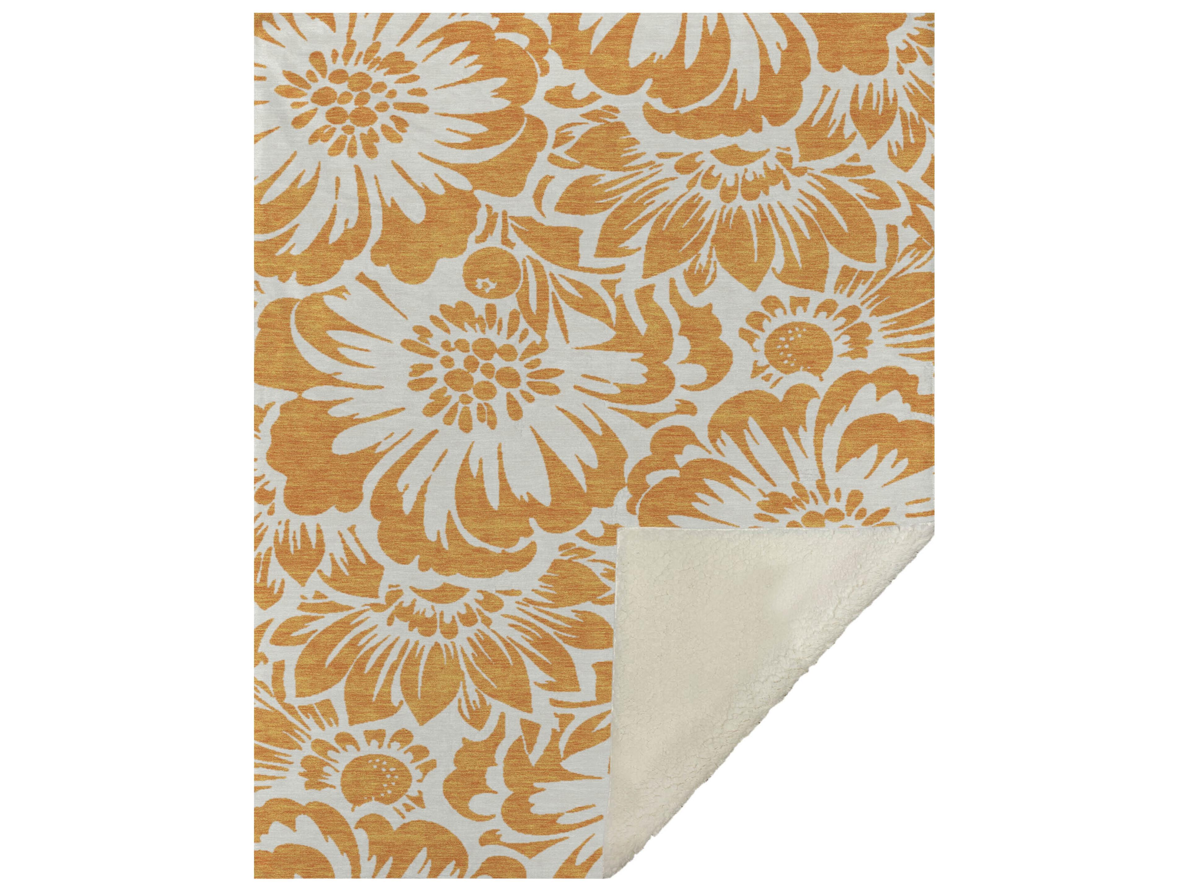 Dalyn Sherpa Orange Polyester Throw