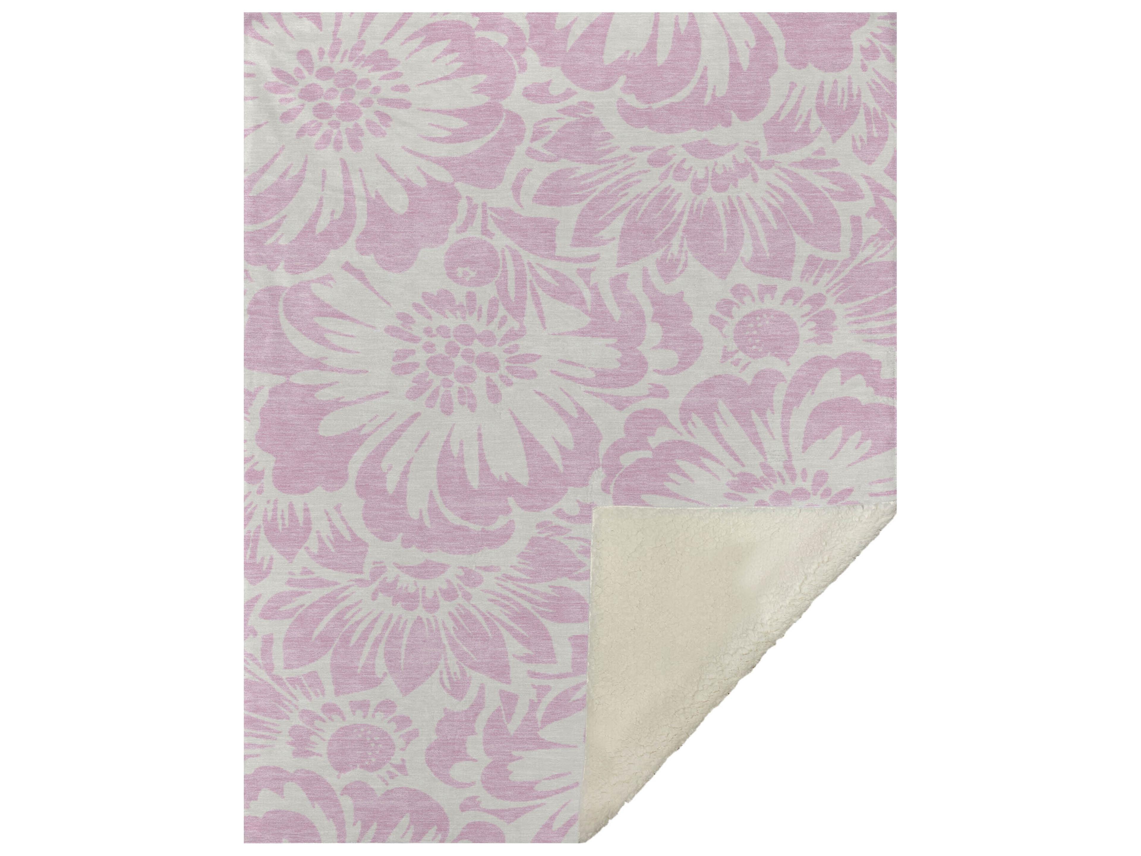Dalyn Sherpa Pink Polyester Throw