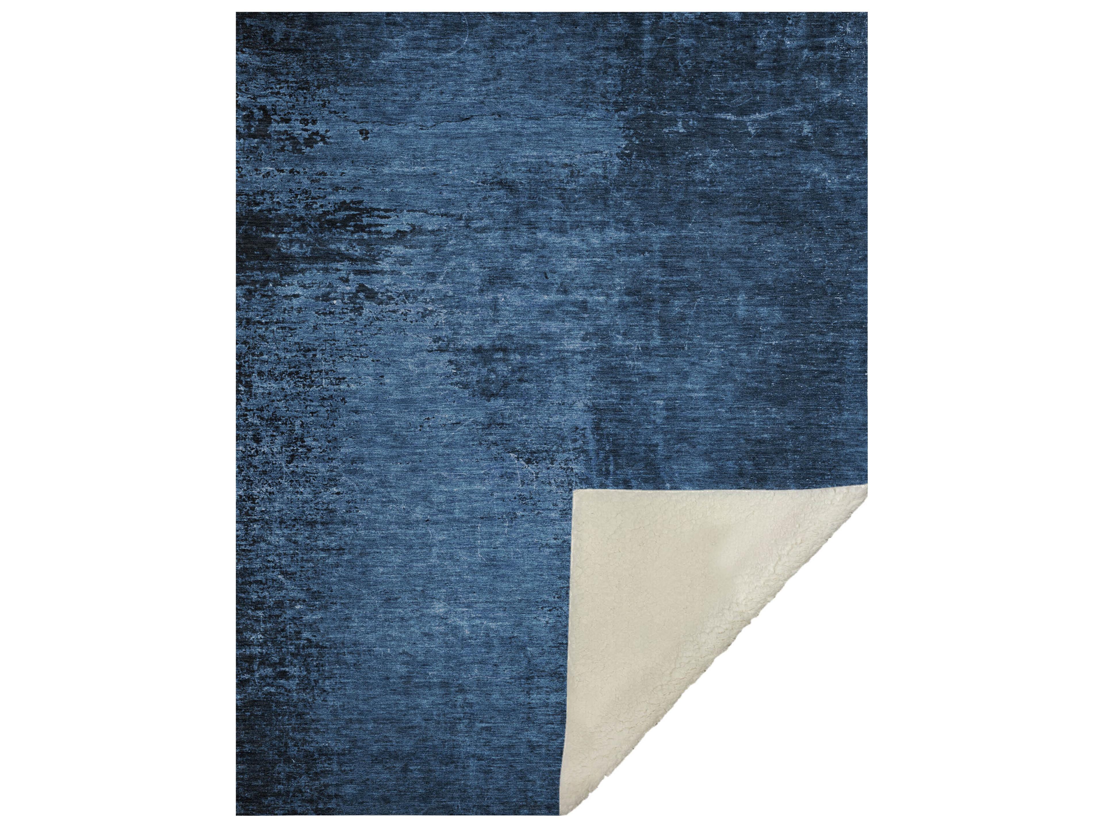 Dalyn Sherpa Blue Polyester Throw