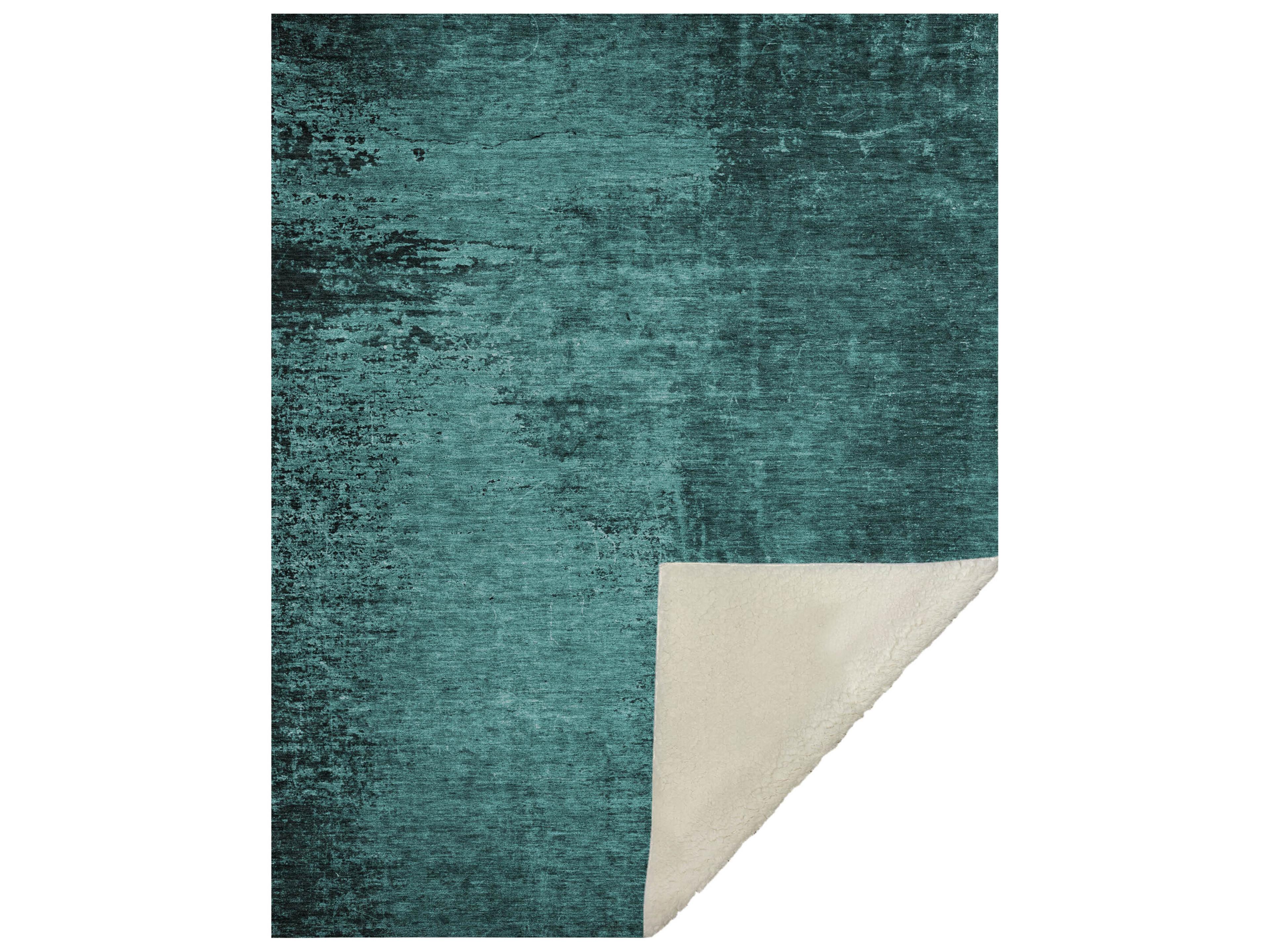 Dalyn Sherpa Teal Polyester Throw