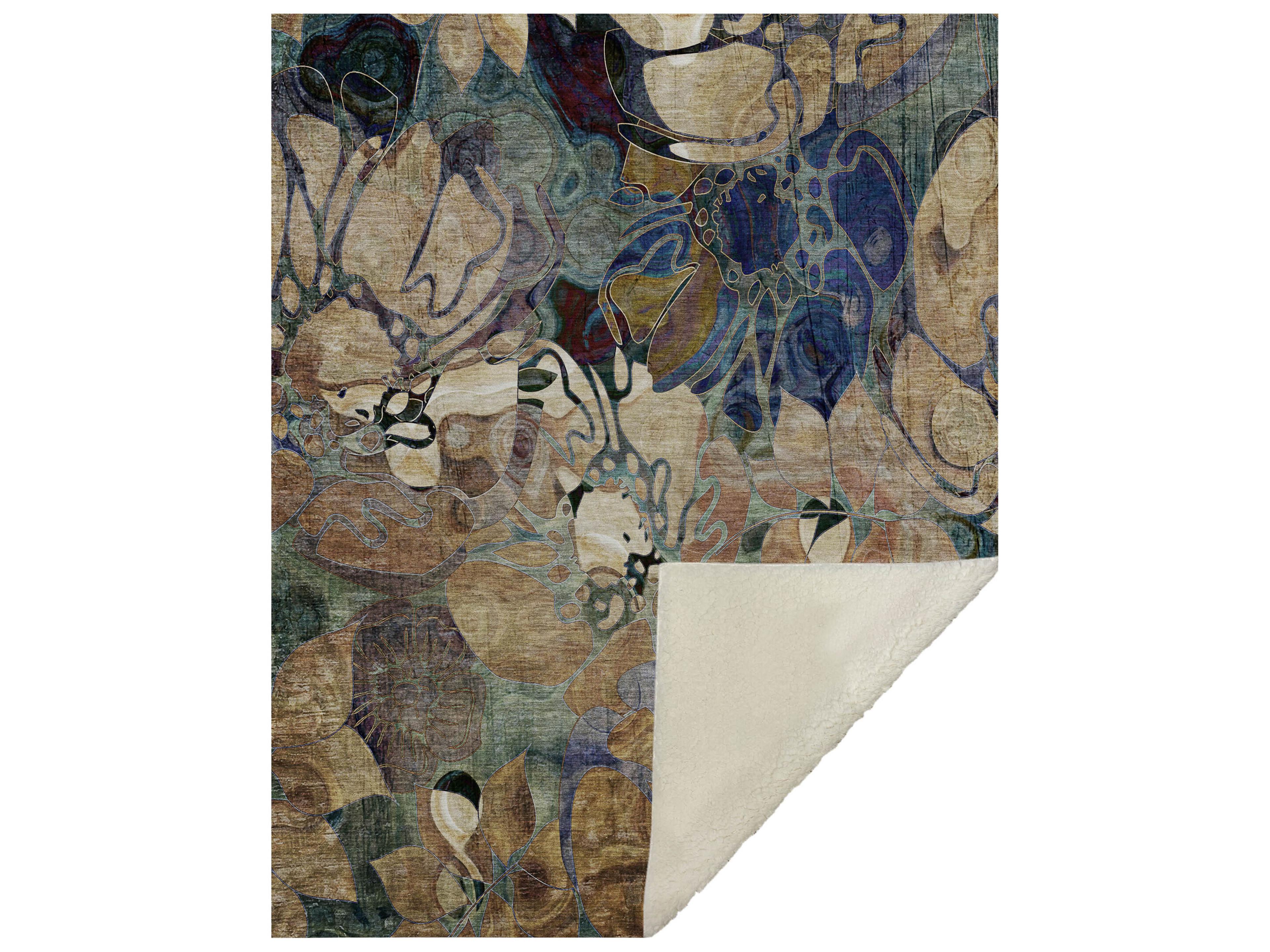 Dalyn Sherpa Brown Polyester Throw