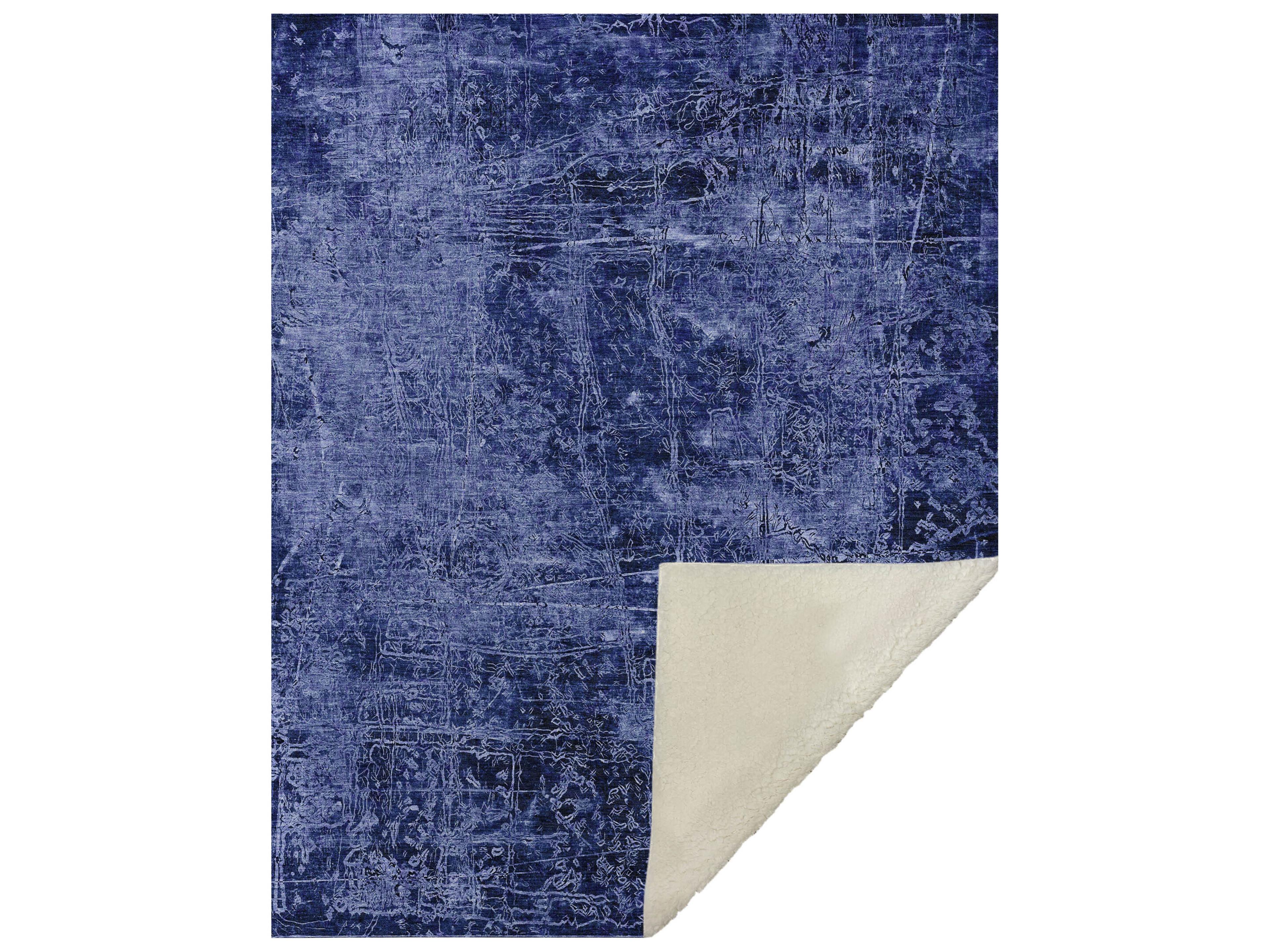 Dalyn Sherpa Blue Polyester Throw