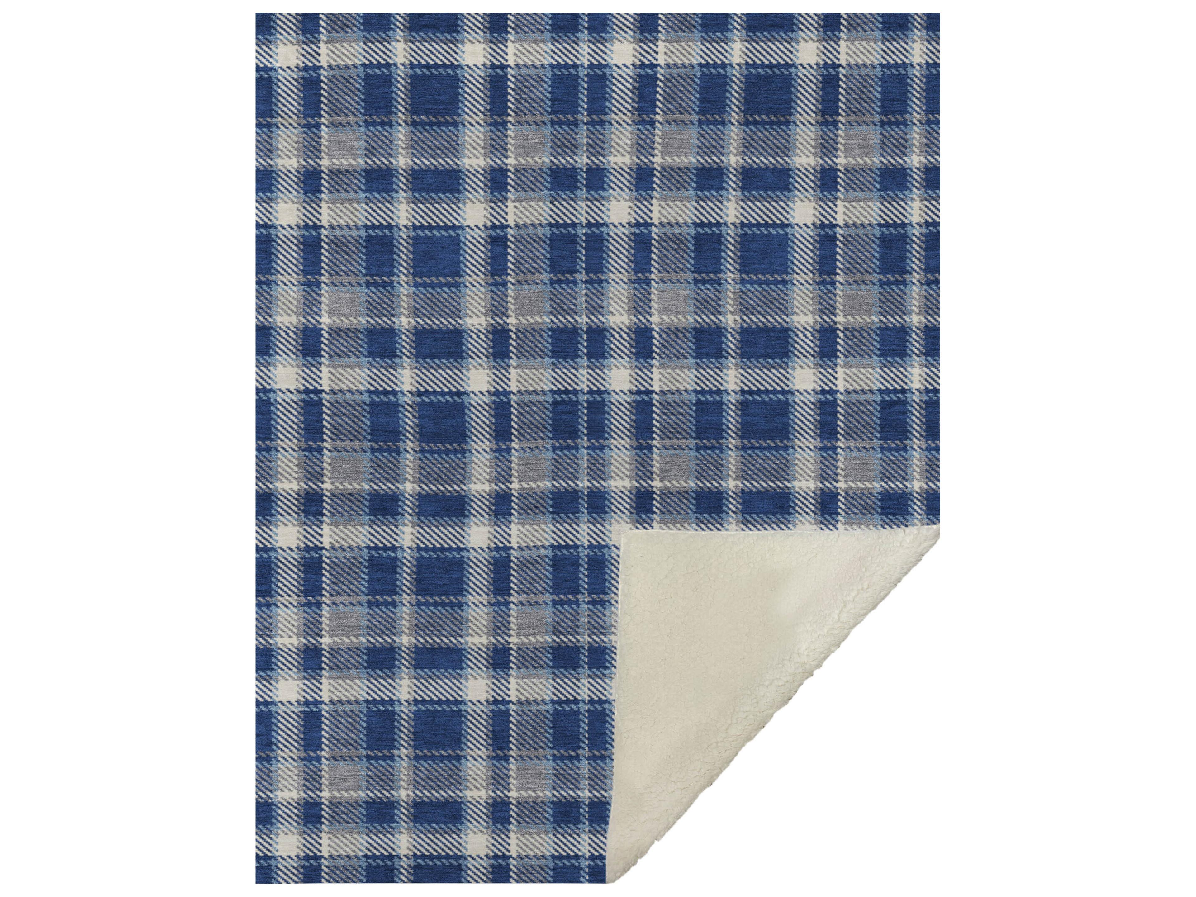 Dalyn Sherpa Blue Polyester Throw