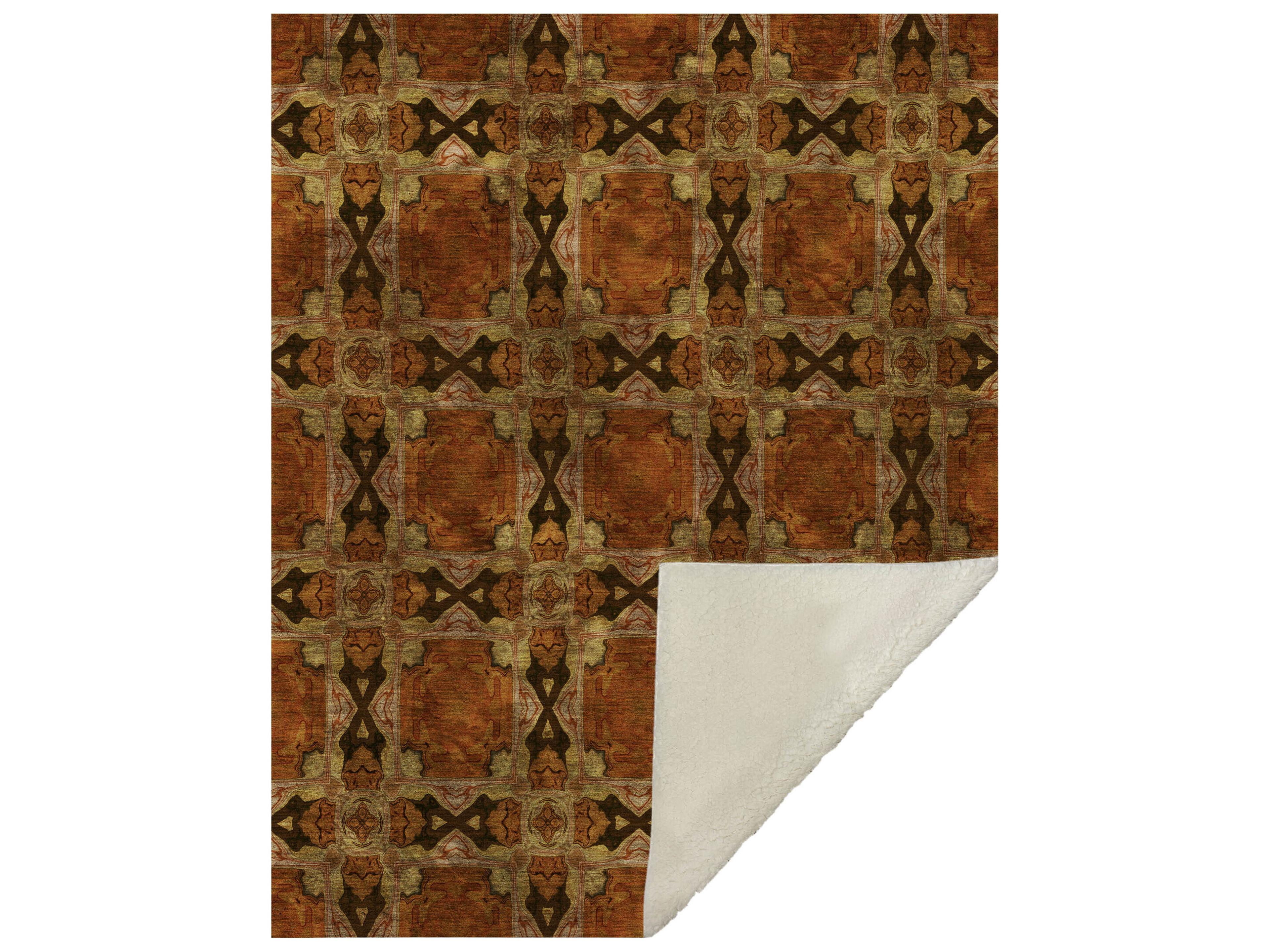 Dalyn Sherpa Orange Polyester Throw