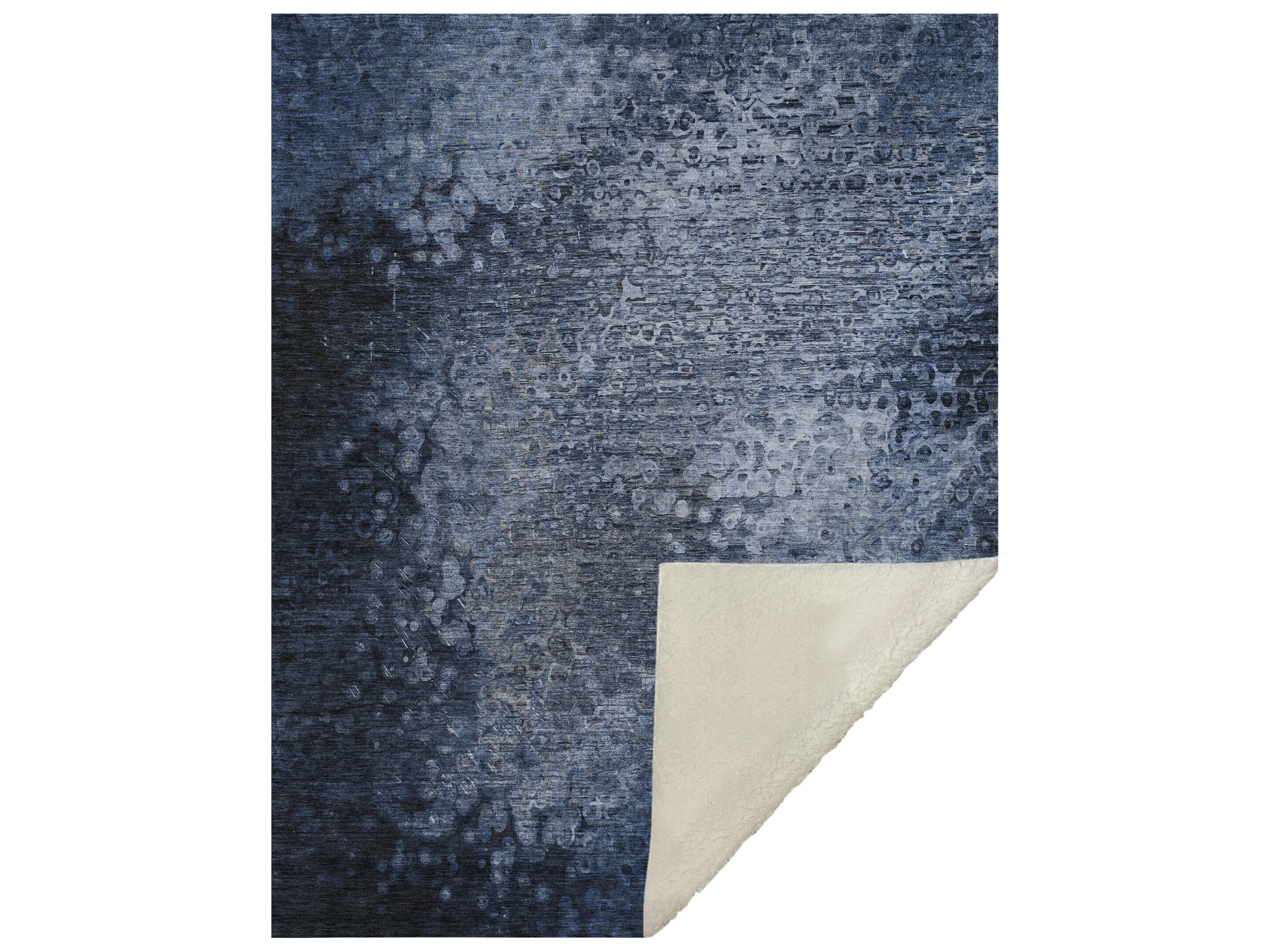 Dalyn Sherpa Blue Polyester Throw