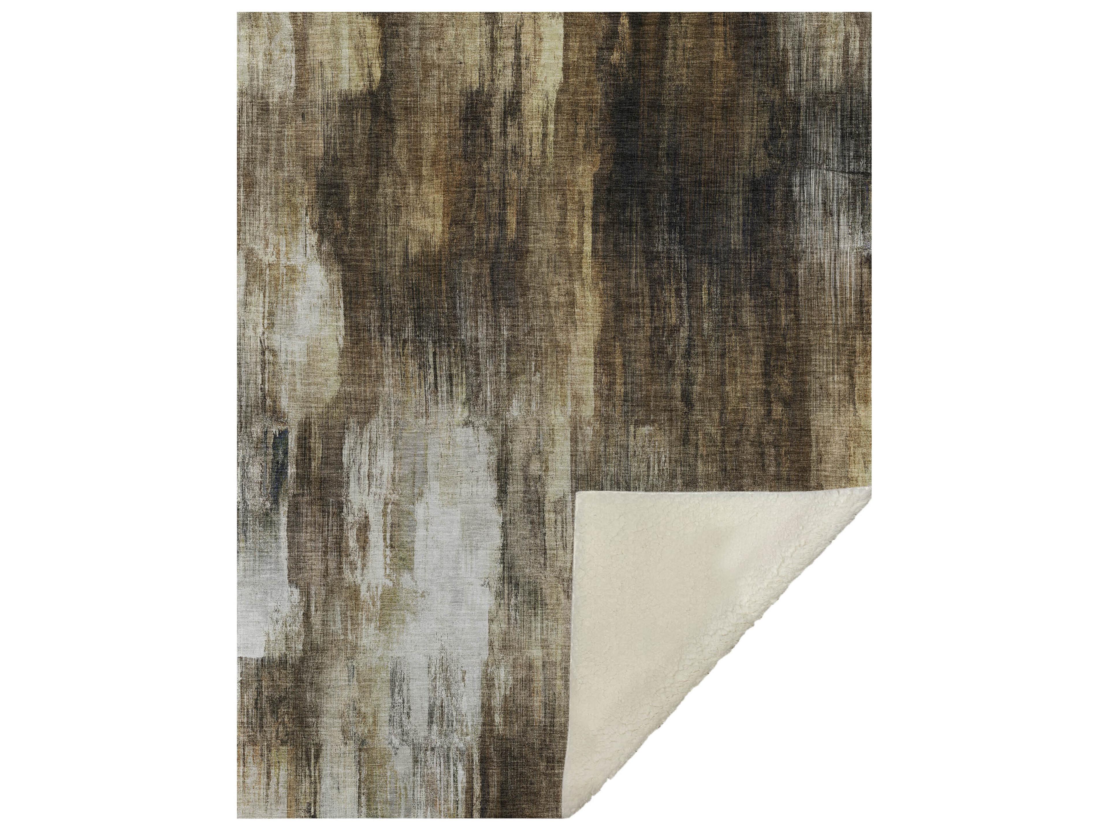 Dalyn Sherpa Brown Polyester Throw