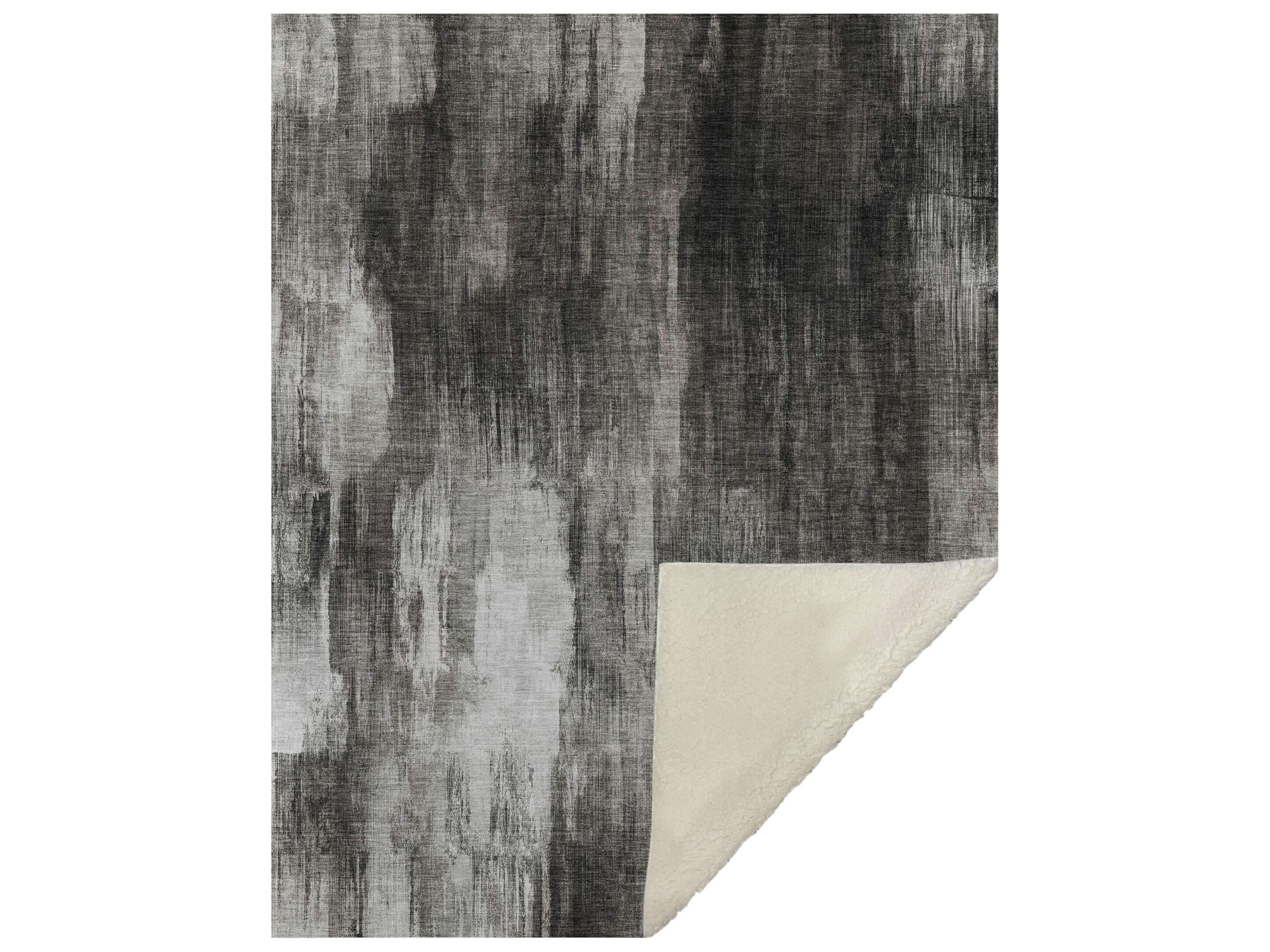 Dalyn Sherpa Gray Polyester Throw