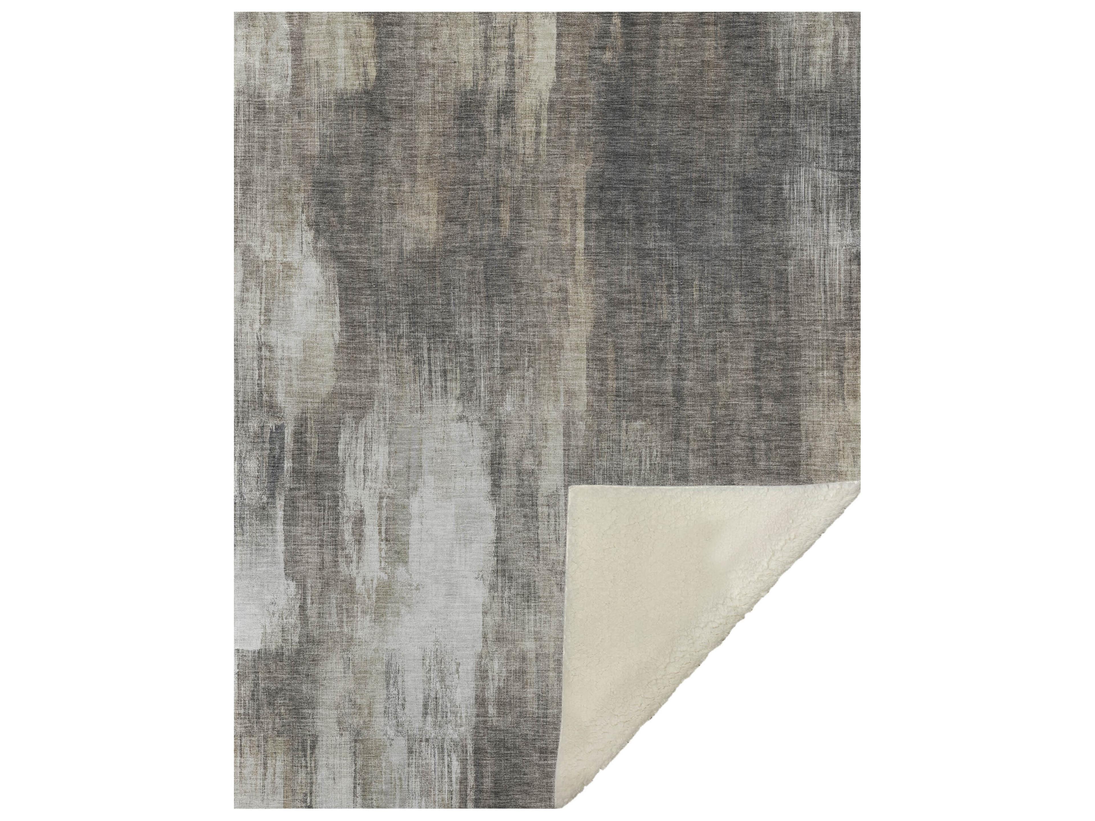Dalyn Sherpa Brown Polyester Throw