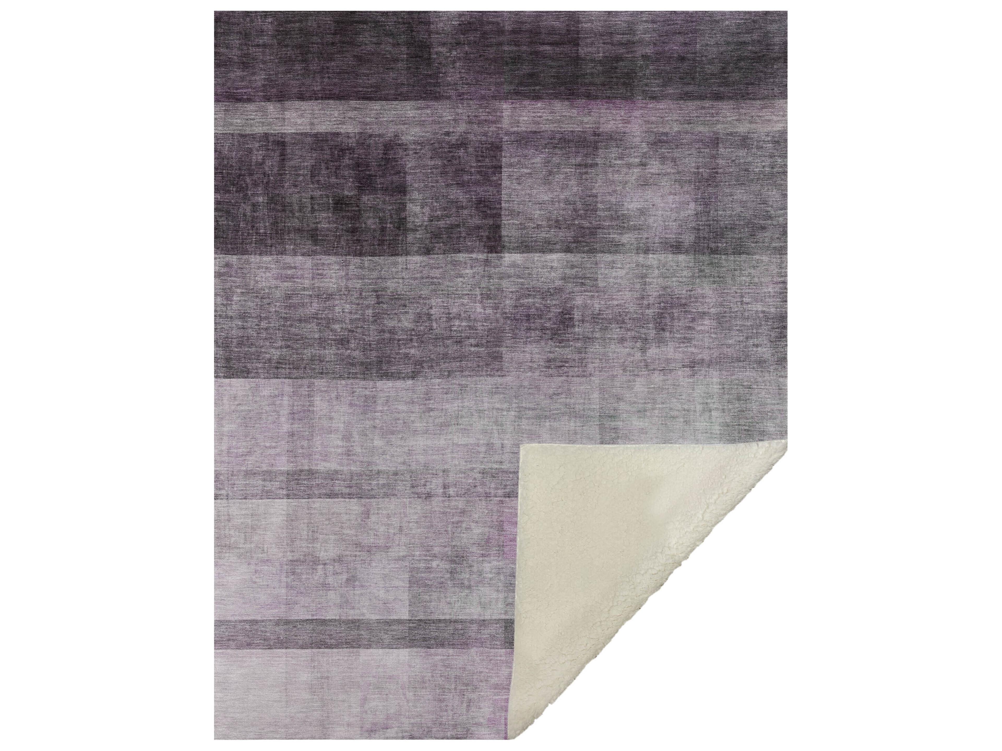 Dalyn Sherpa Purple Polyester Throw