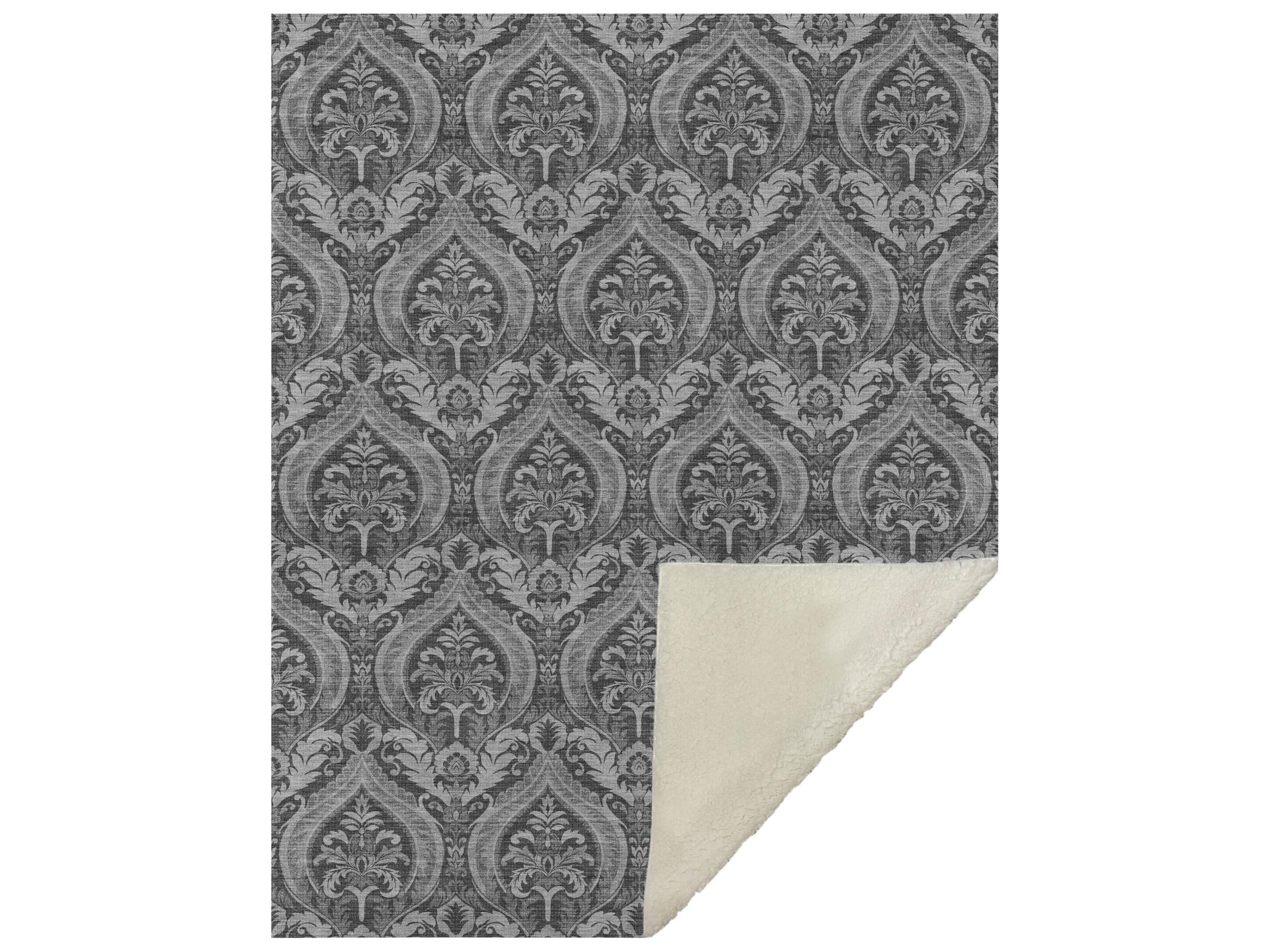 Dalyn Sherpa Gray Polyester Throw