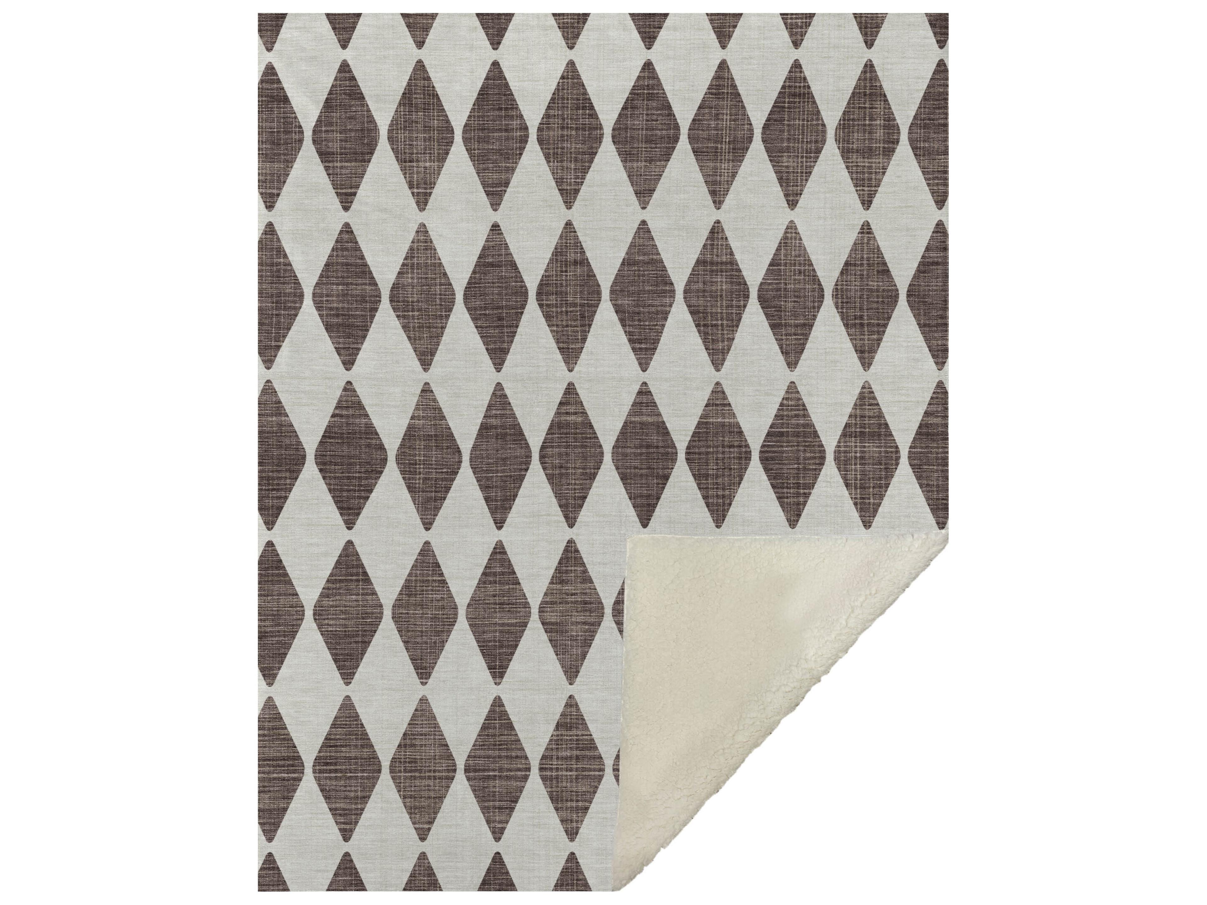 Dalyn Sherpa Brown Polyester Throw