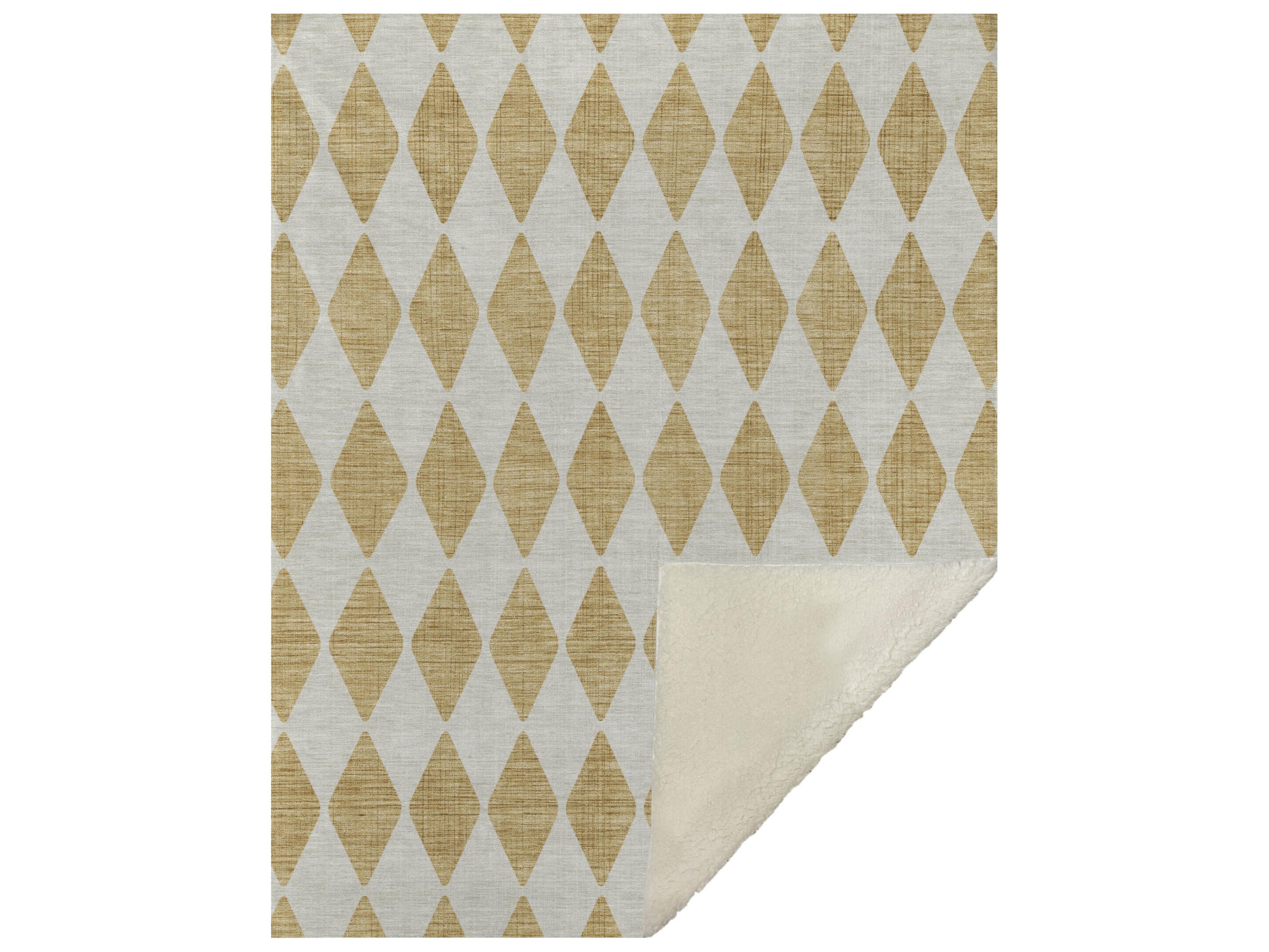 Dalyn Sherpa Gold Polyester Throw