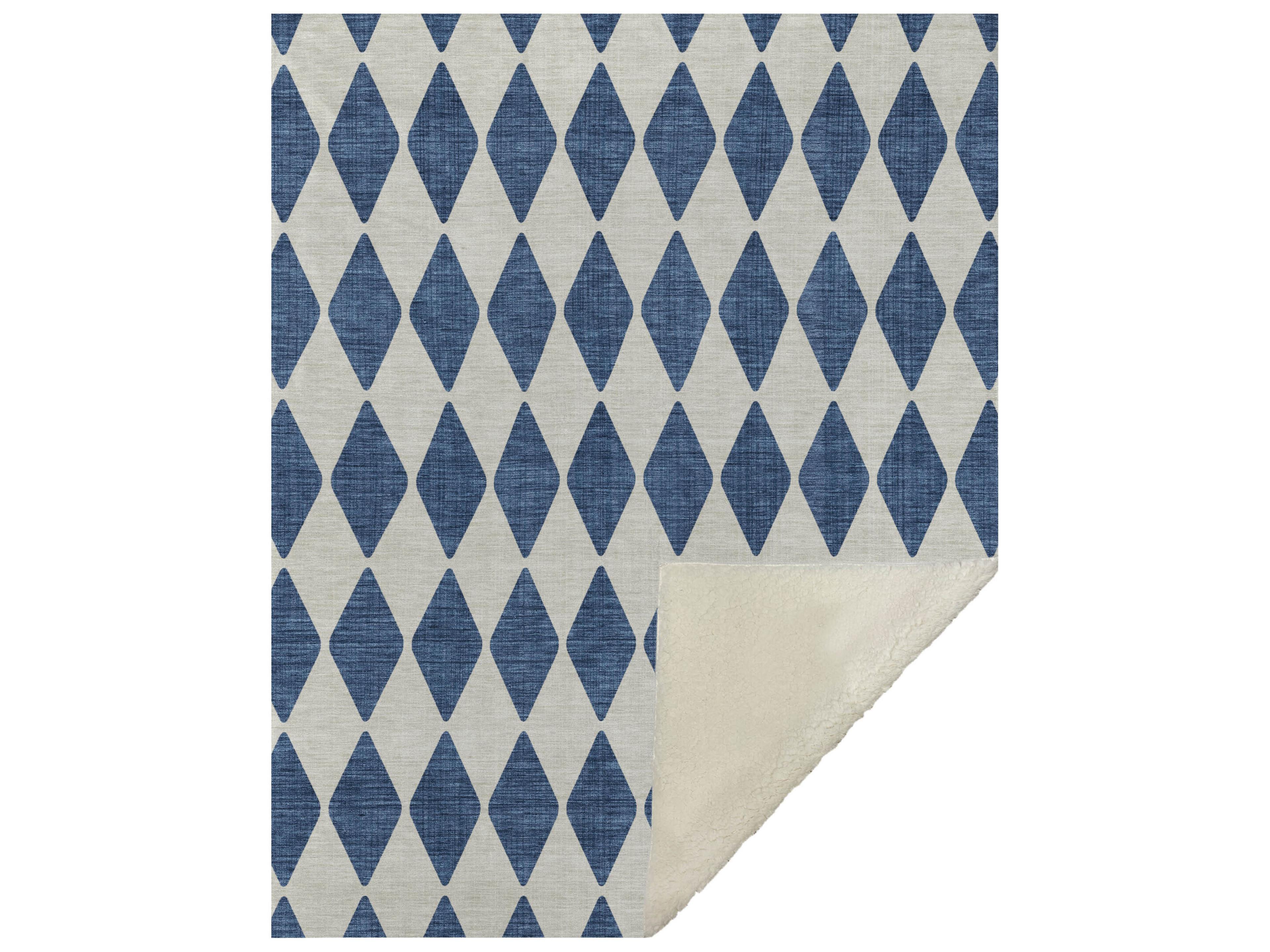 Dalyn Sherpa Blue Polyester Throw