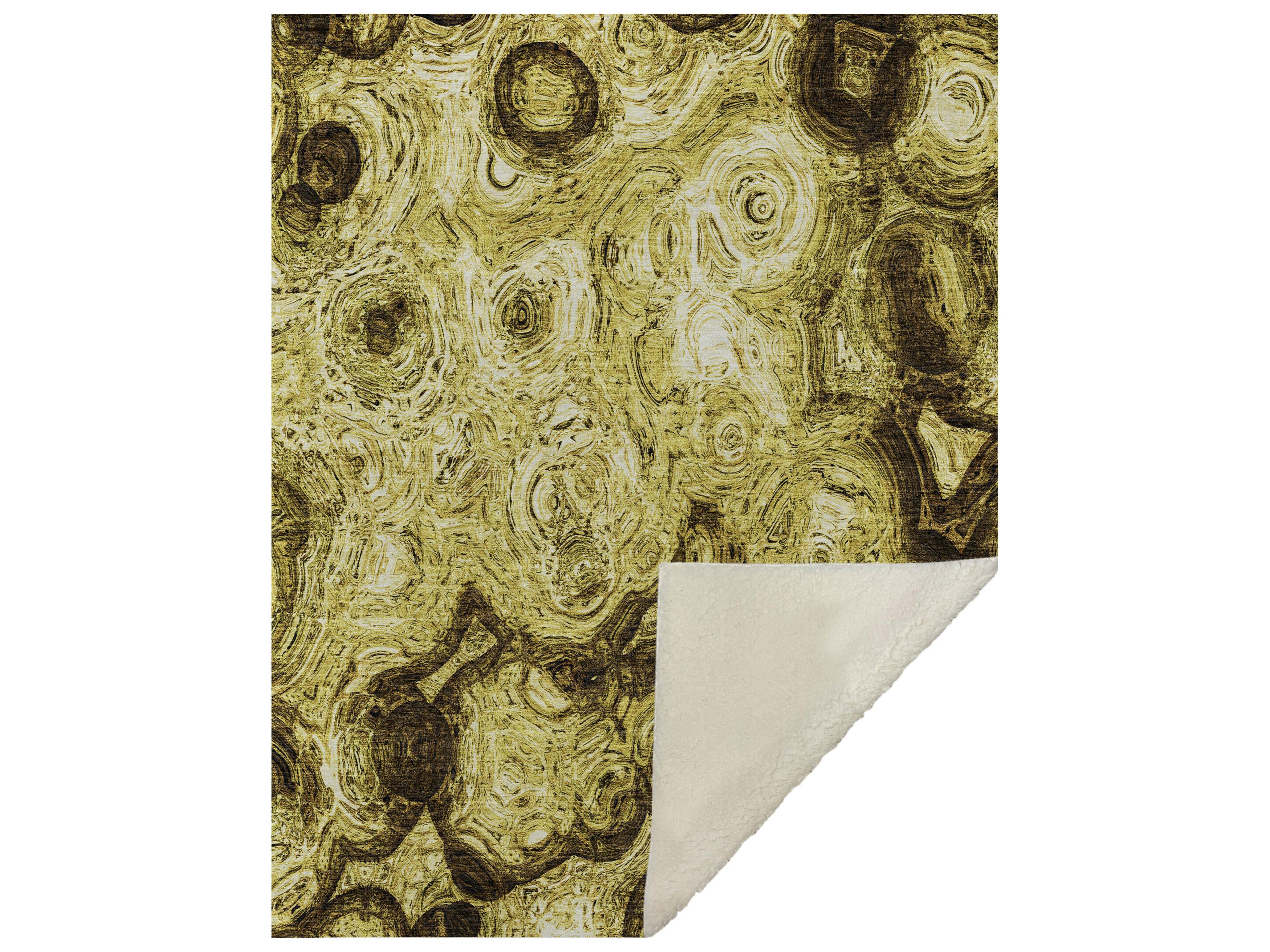 Dalyn Sherpa Gold Polyester Throw