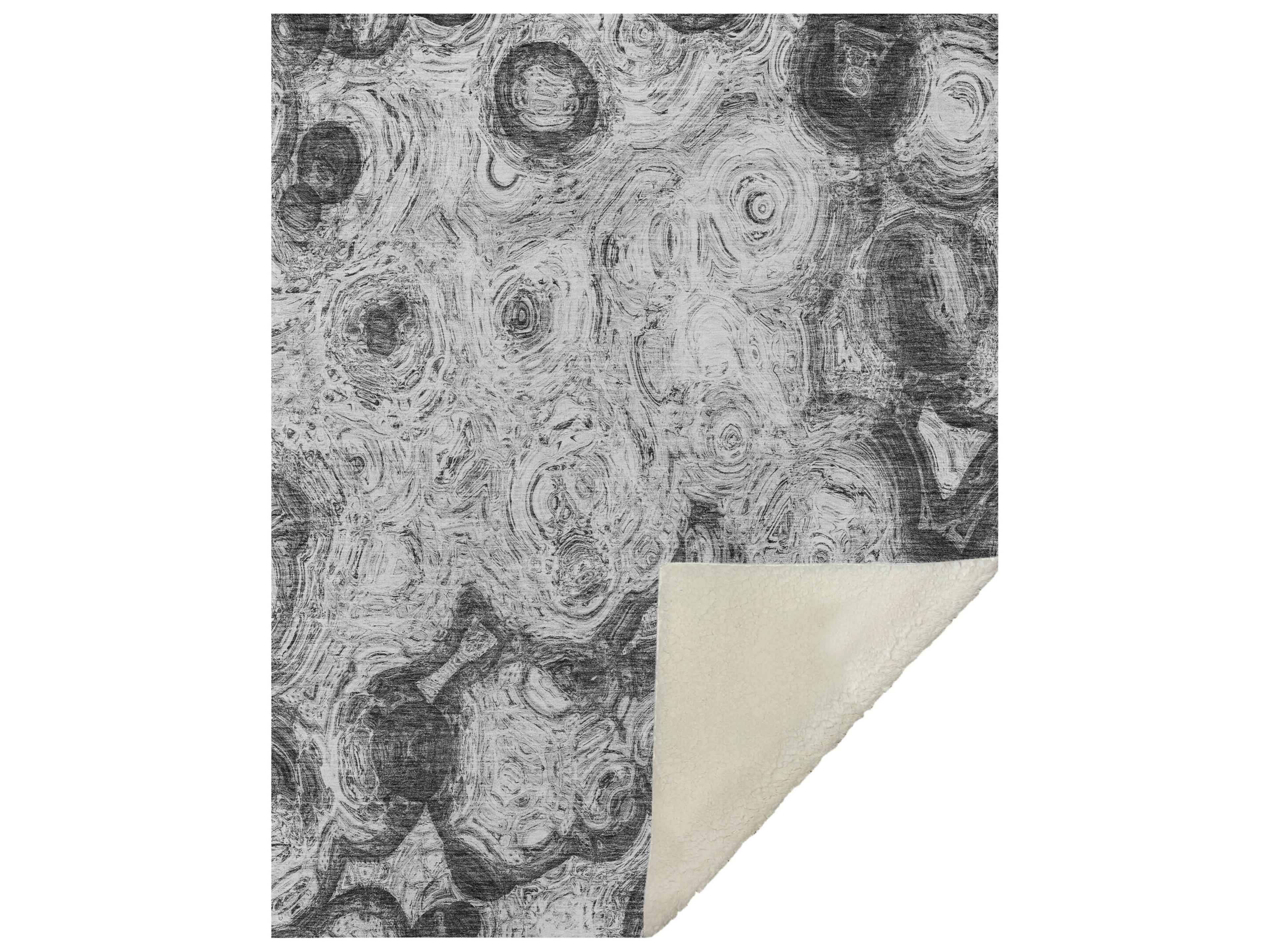 Dalyn Sherpa Gray Polyester Throw