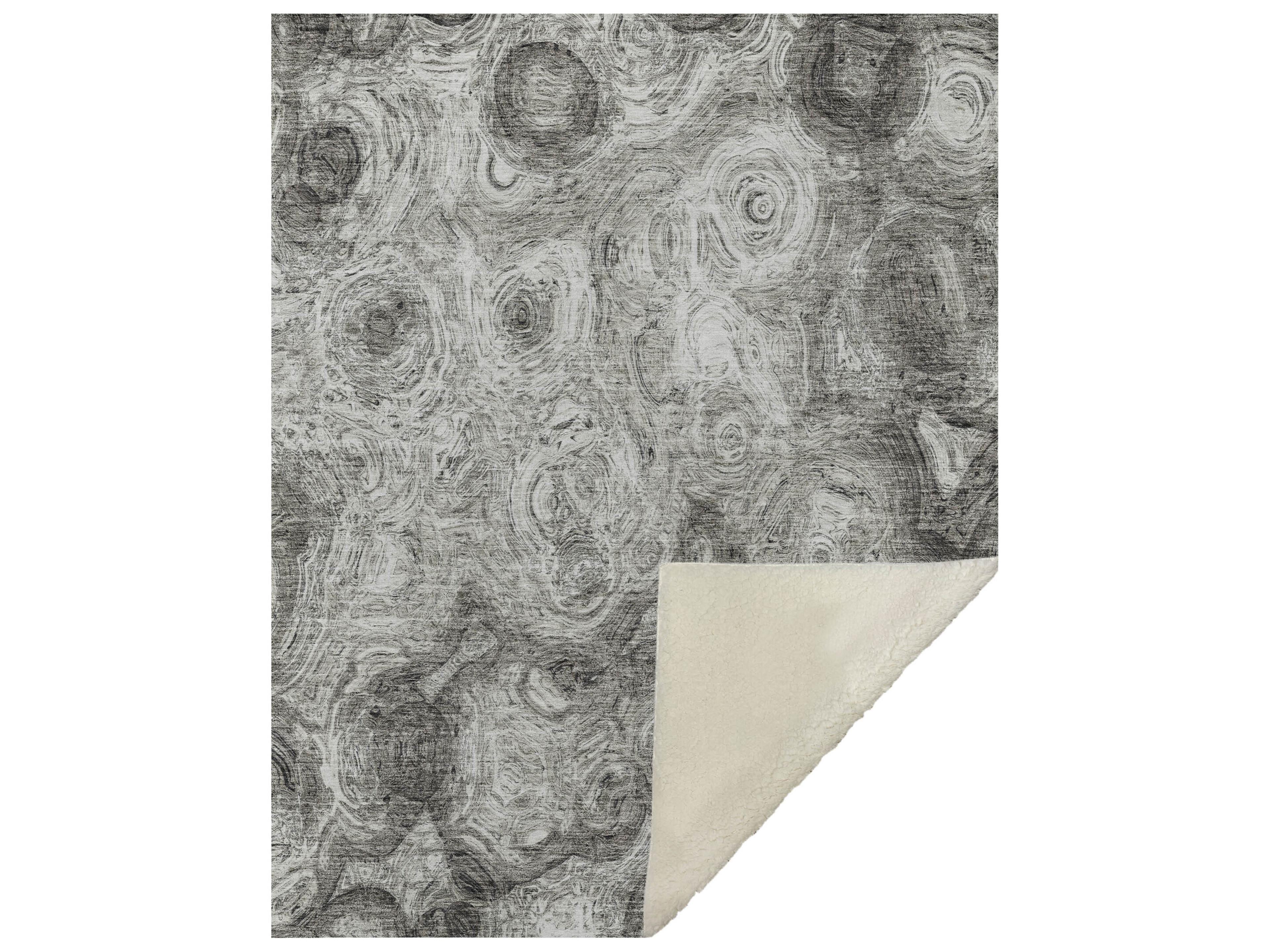 Dalyn Sherpa Gray Polyester Throw