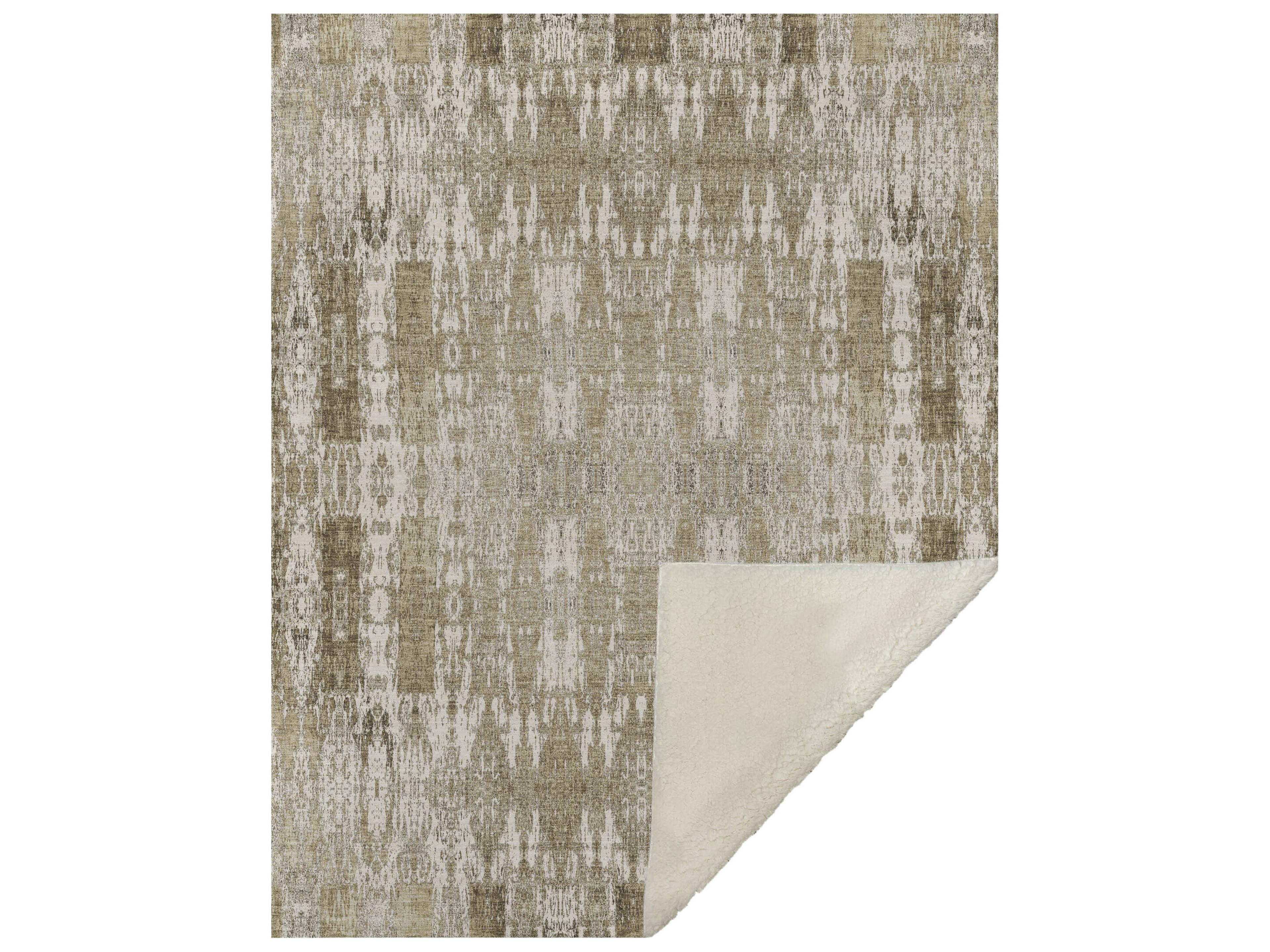 Dalyn Sherpa Brown Polyester Throw