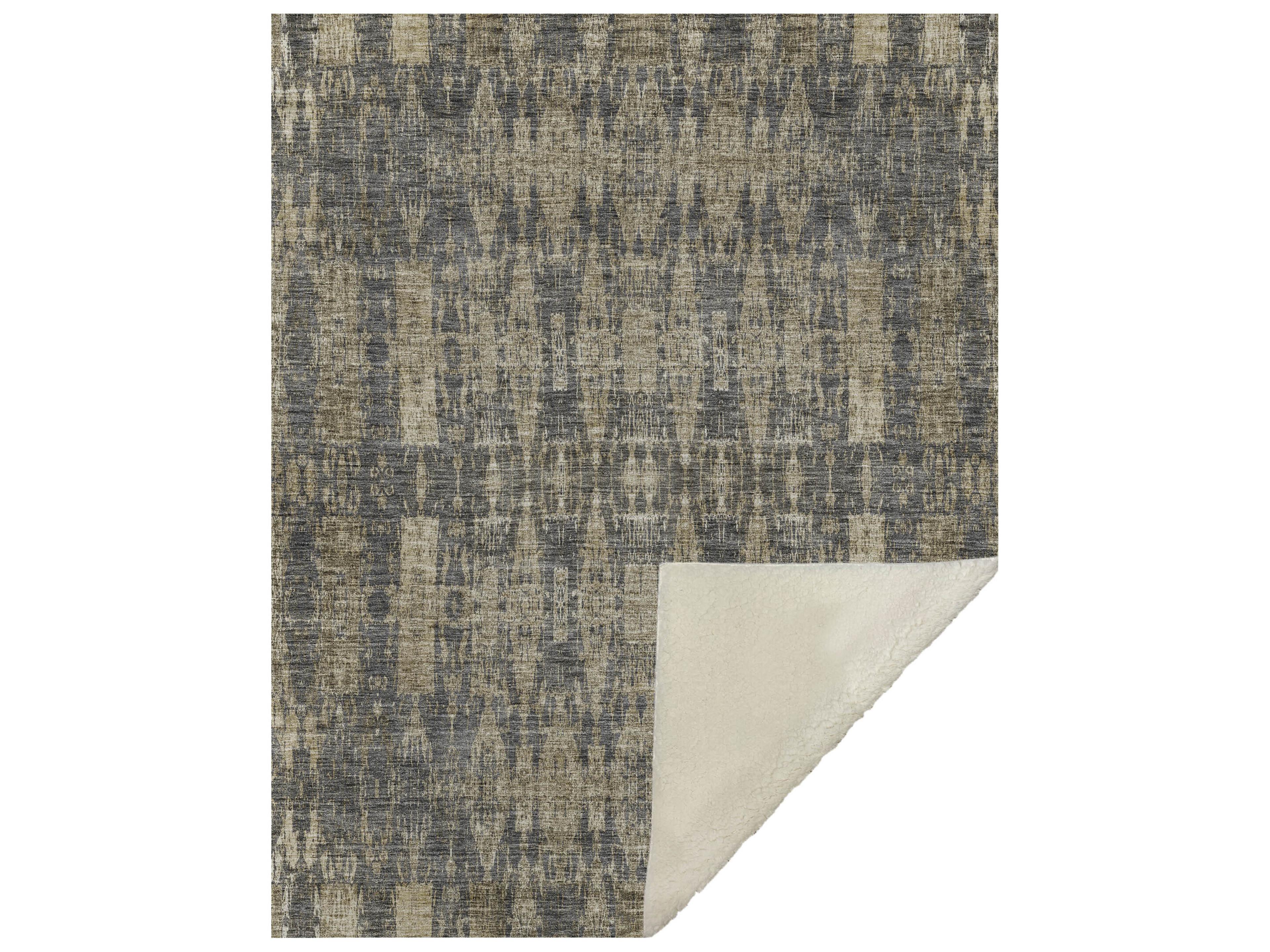 Dalyn Sherpa Gray Polyester Throw