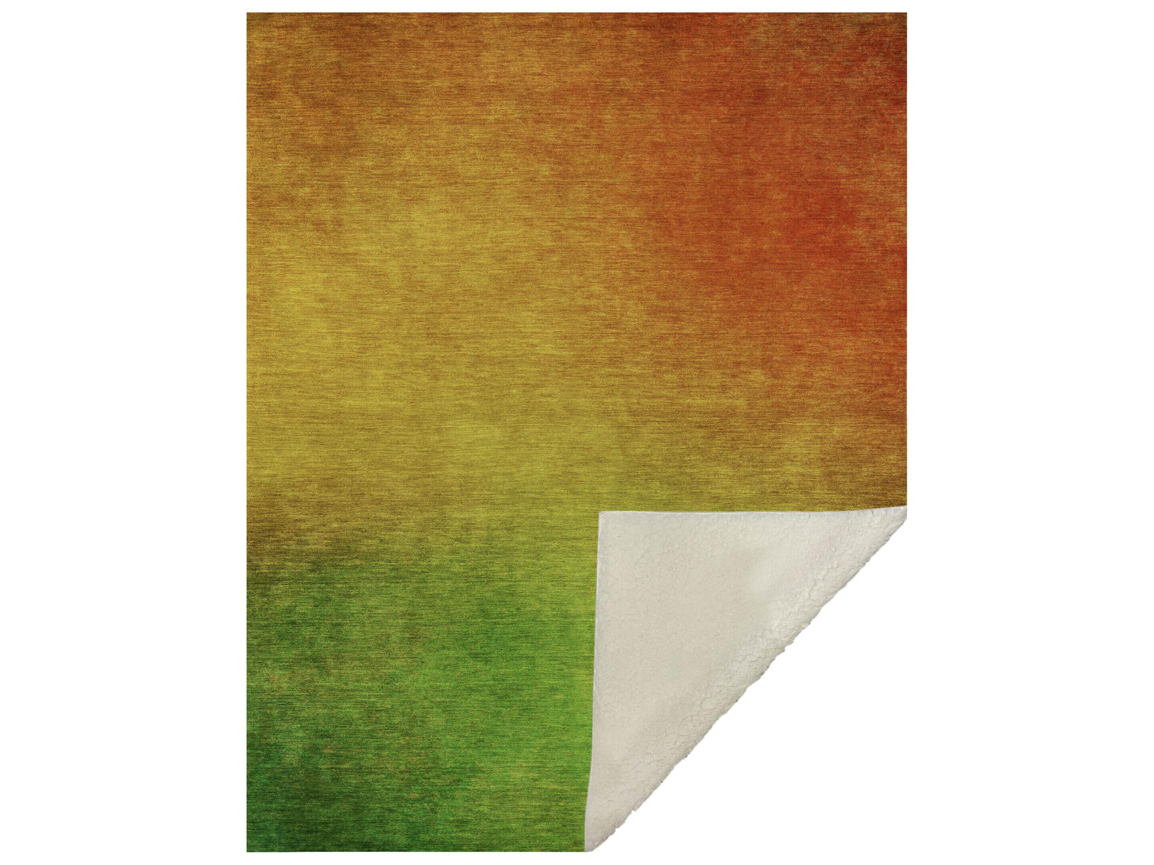 Dalyn Sherpa Orange Polyester Throw