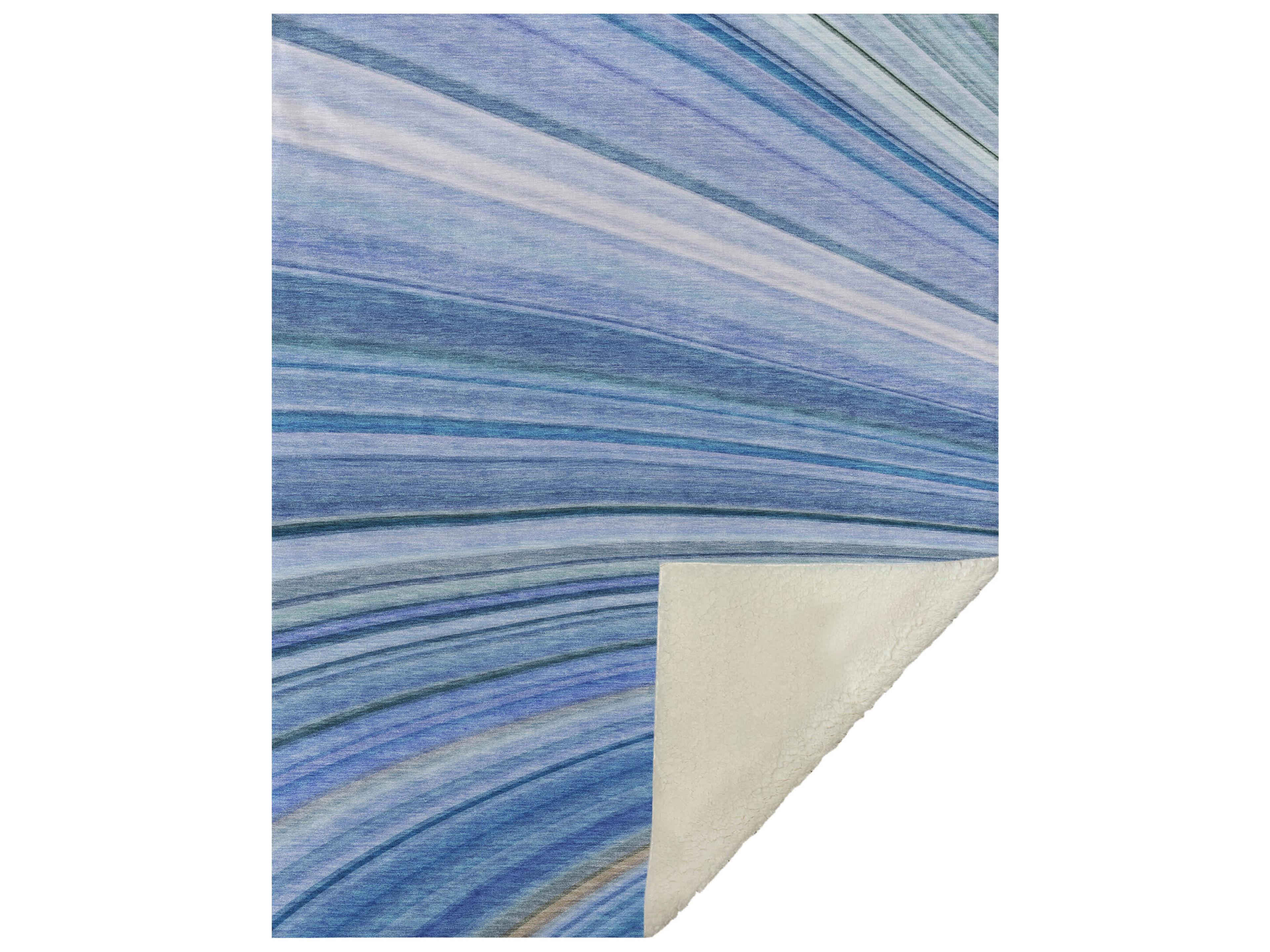Dalyn Sherpa Blue Polyester Throw