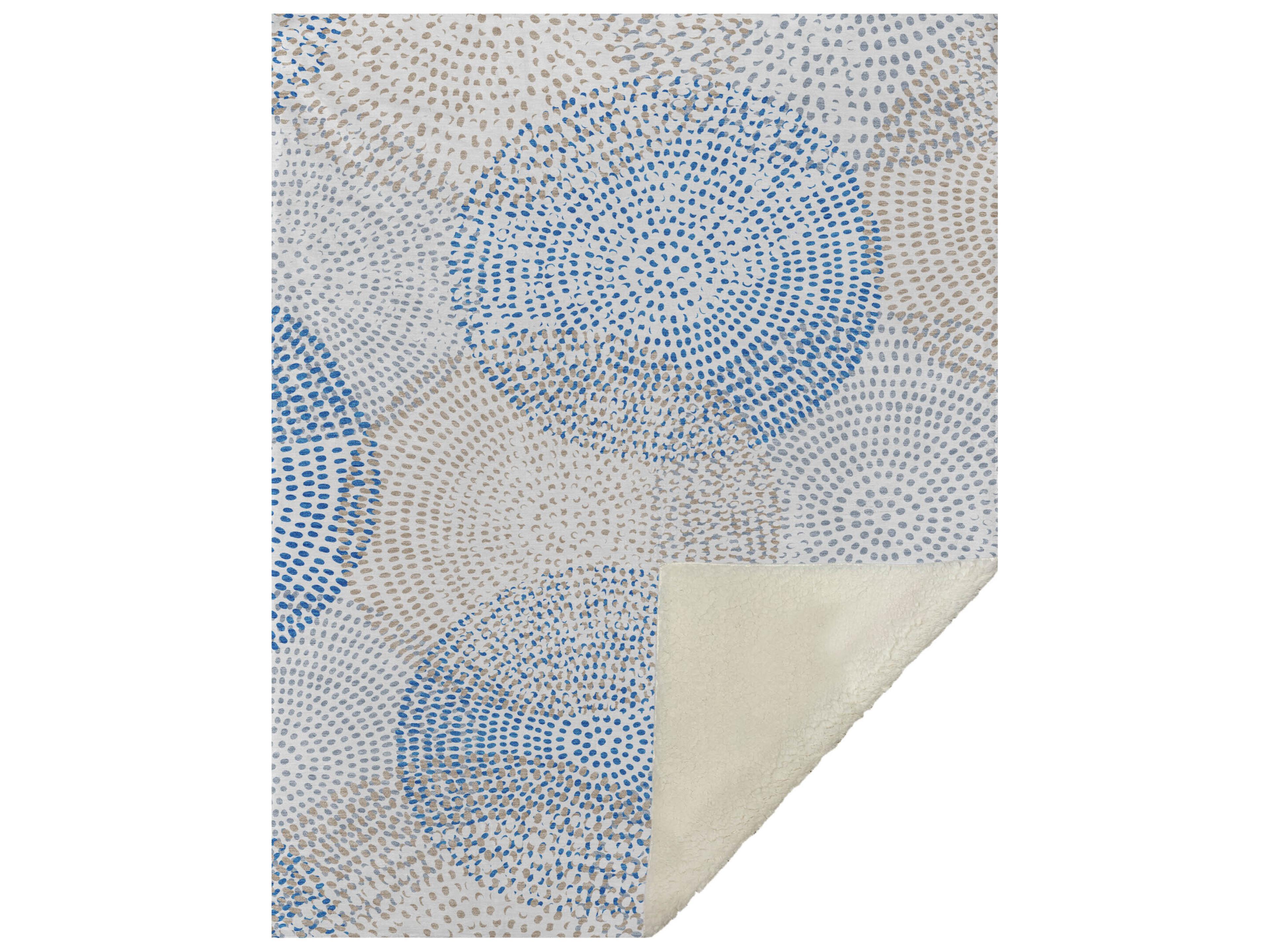 Dalyn Sherpa Ivory Polyester Throw