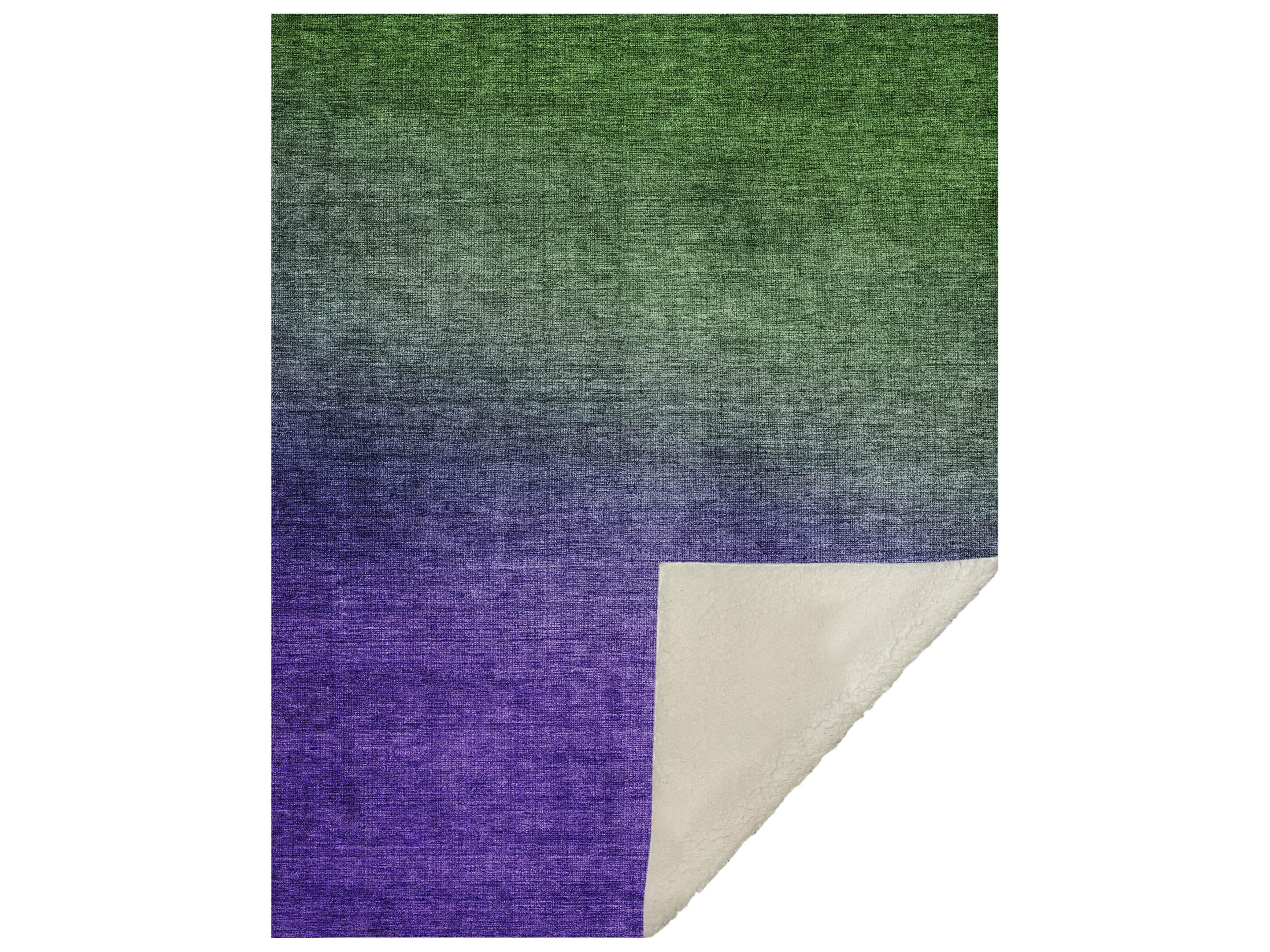 Dalyn Sherpa Green Polyester Throw