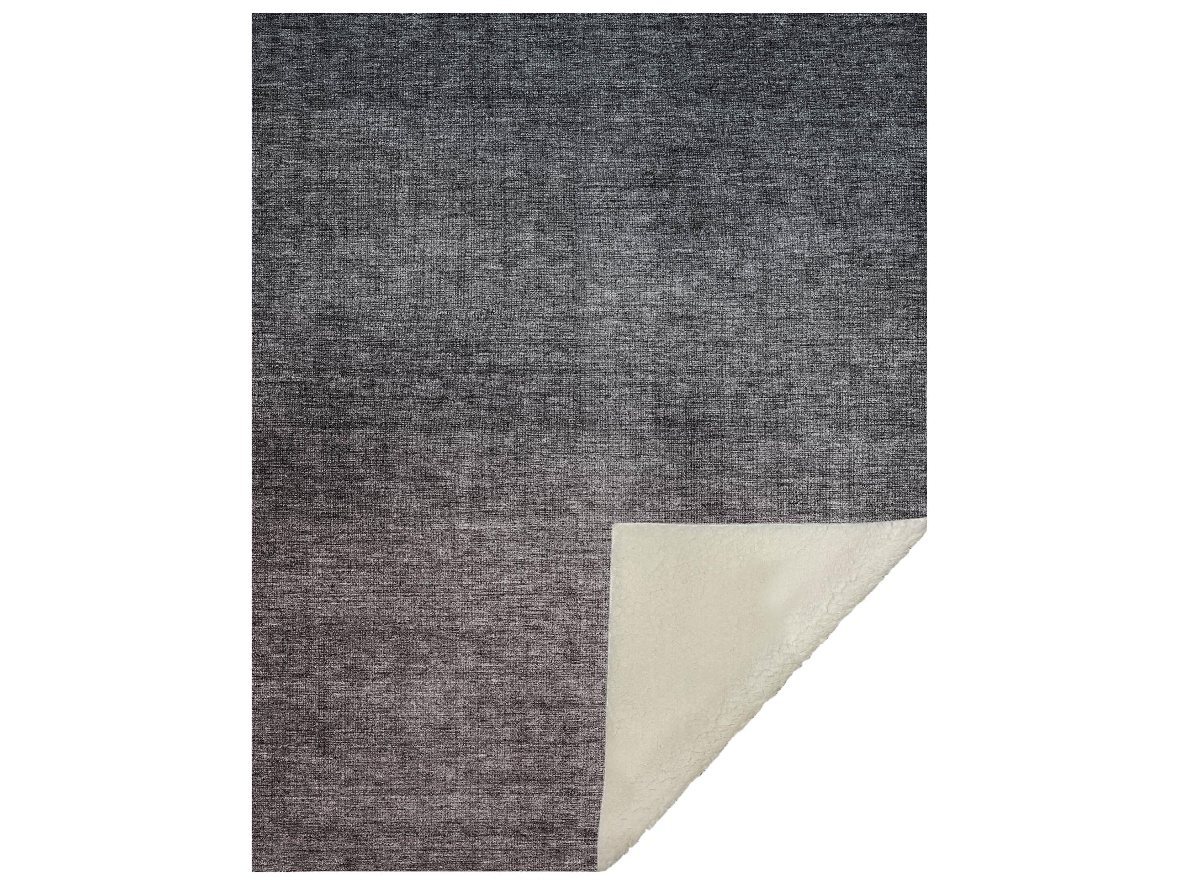 Dalyn Sherpa Gray Polyester Throw