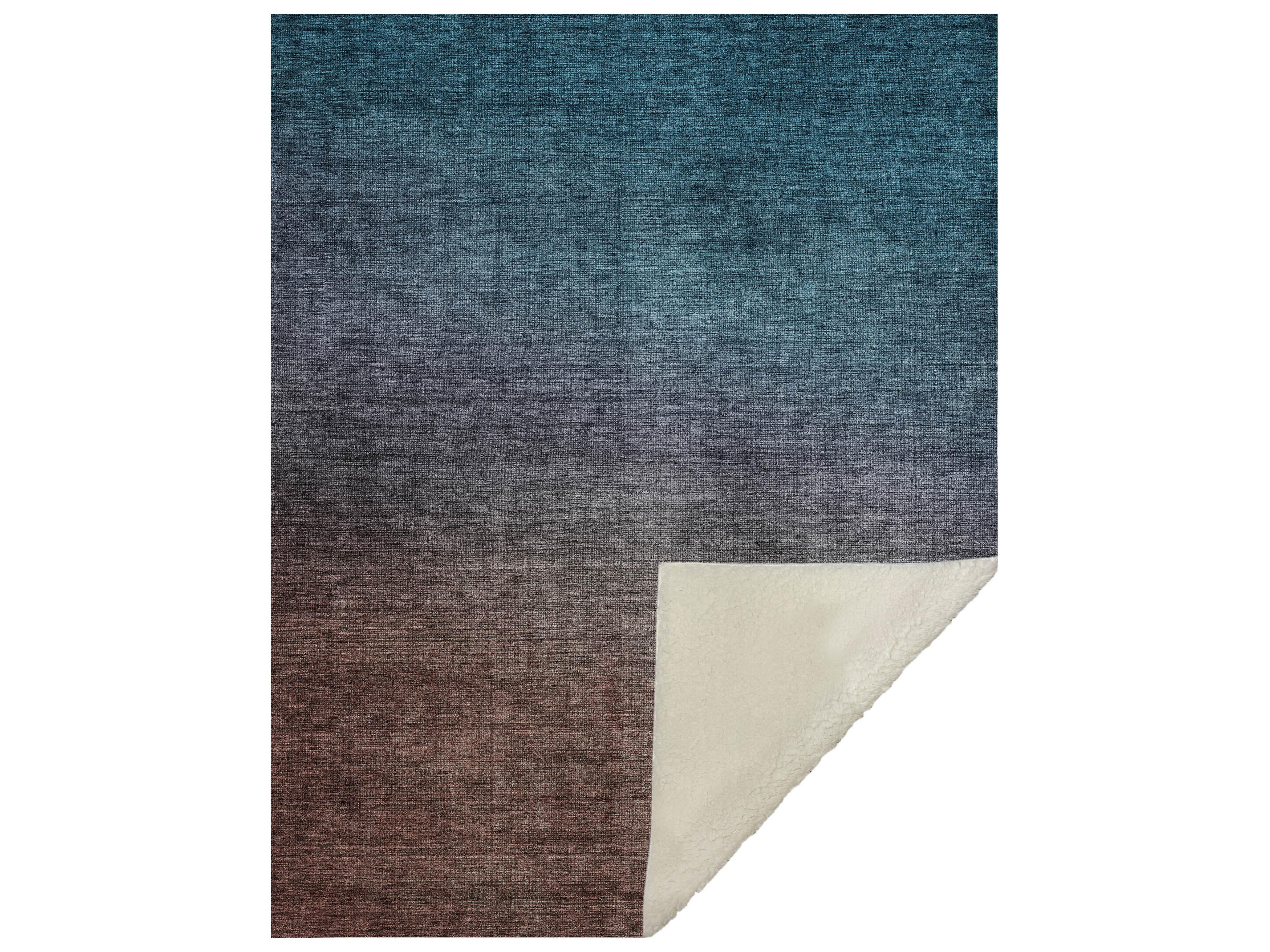 Dalyn Sherpa Teal Polyester Throw
