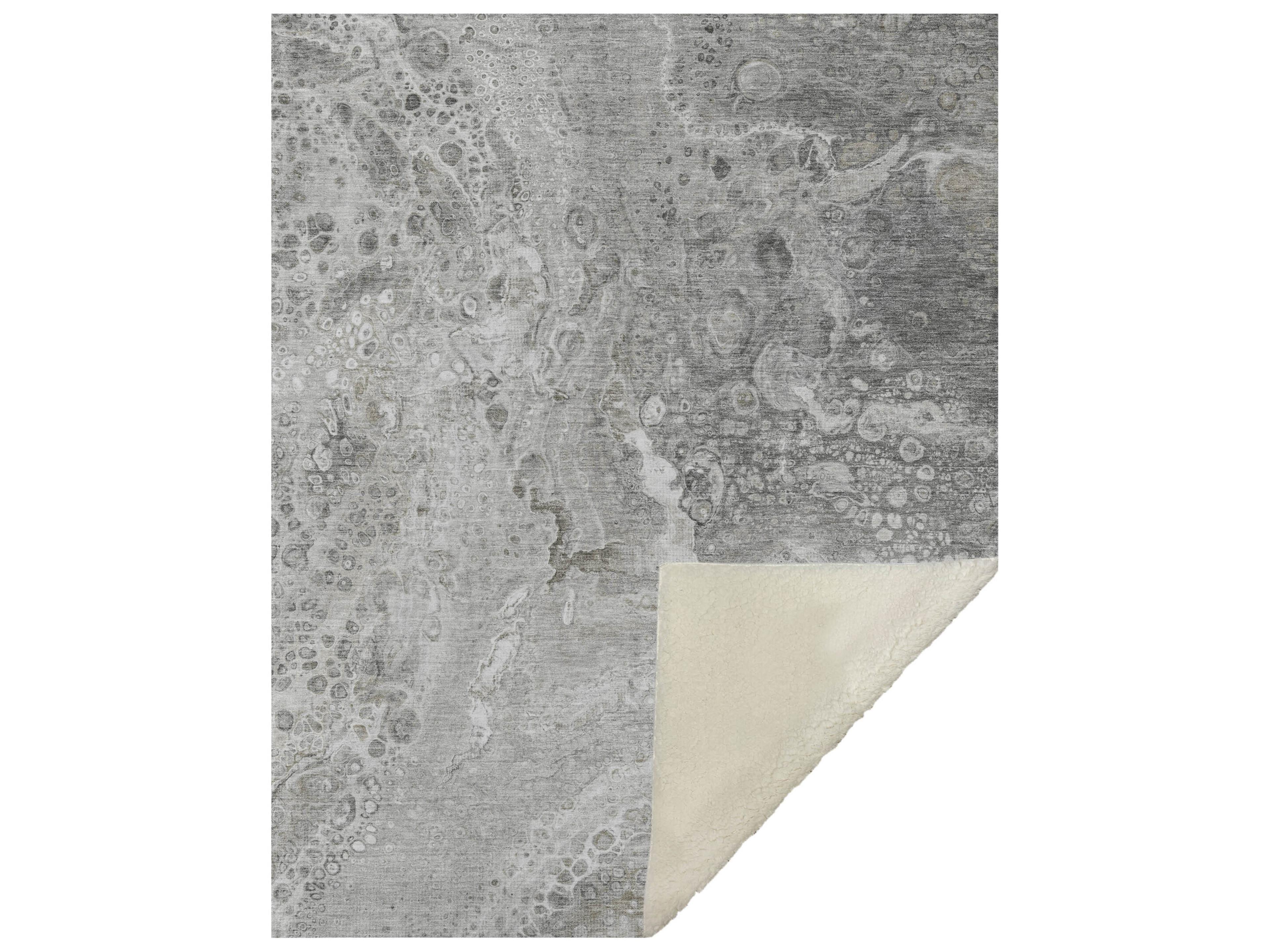 Dalyn Sherpa Gray Polyester Throw