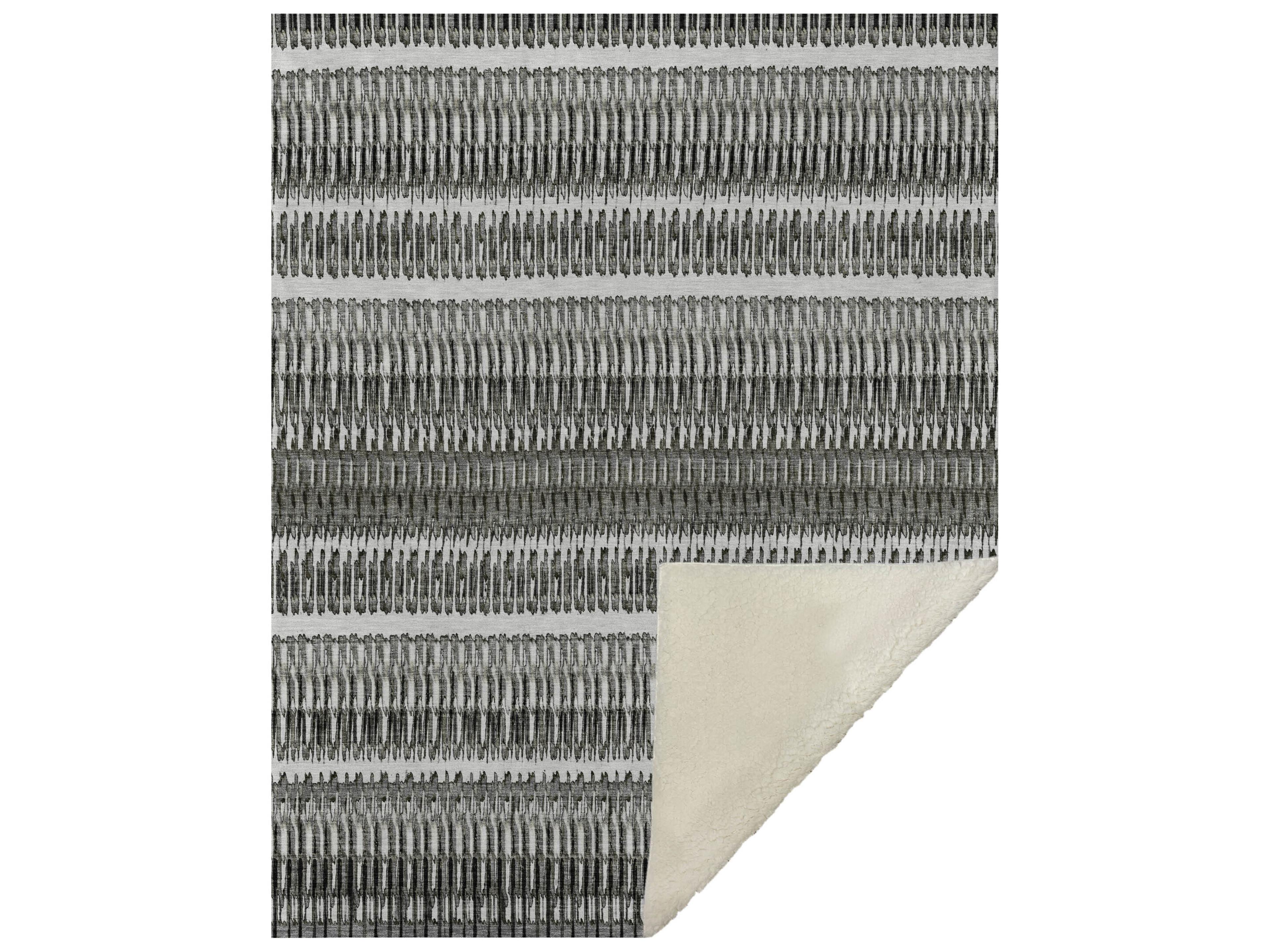 Dalyn Sherpa Gray Polyester Throw