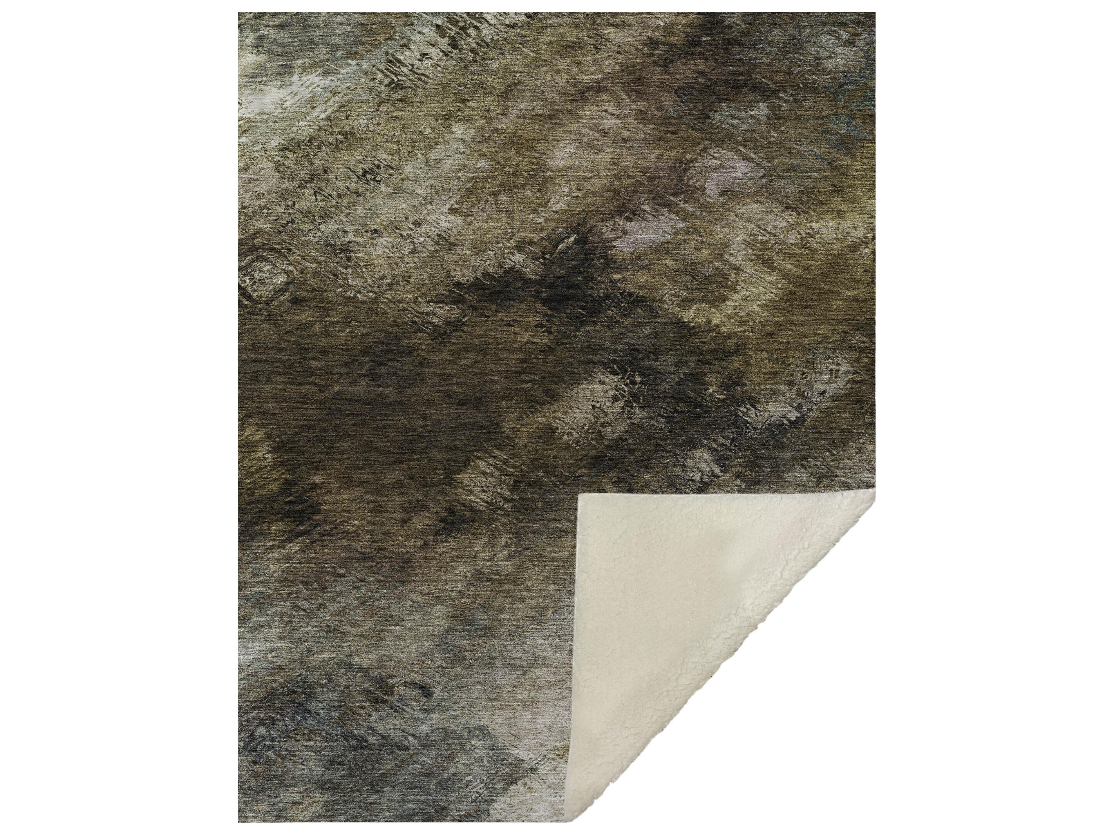 Dalyn Sherpa Brown Polyester Throw