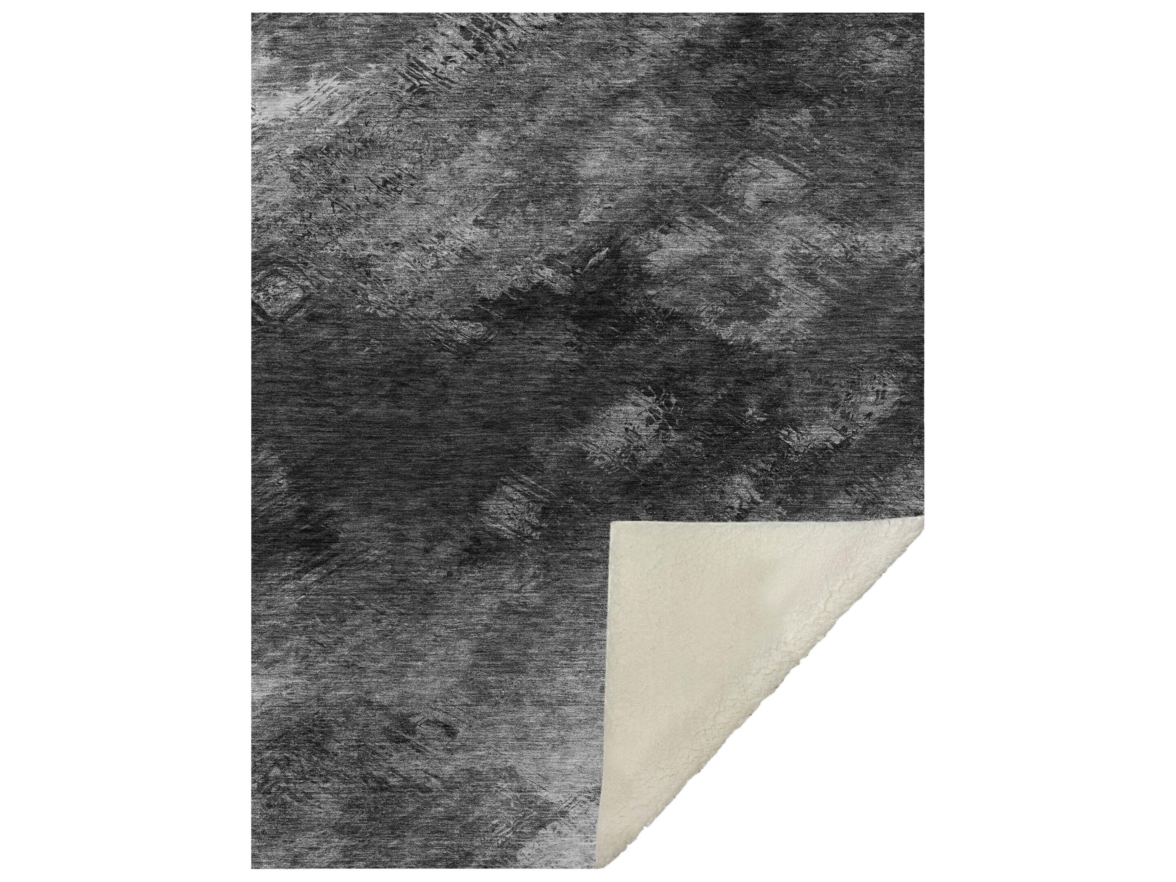 Dalyn Sherpa Gray Polyester Throw